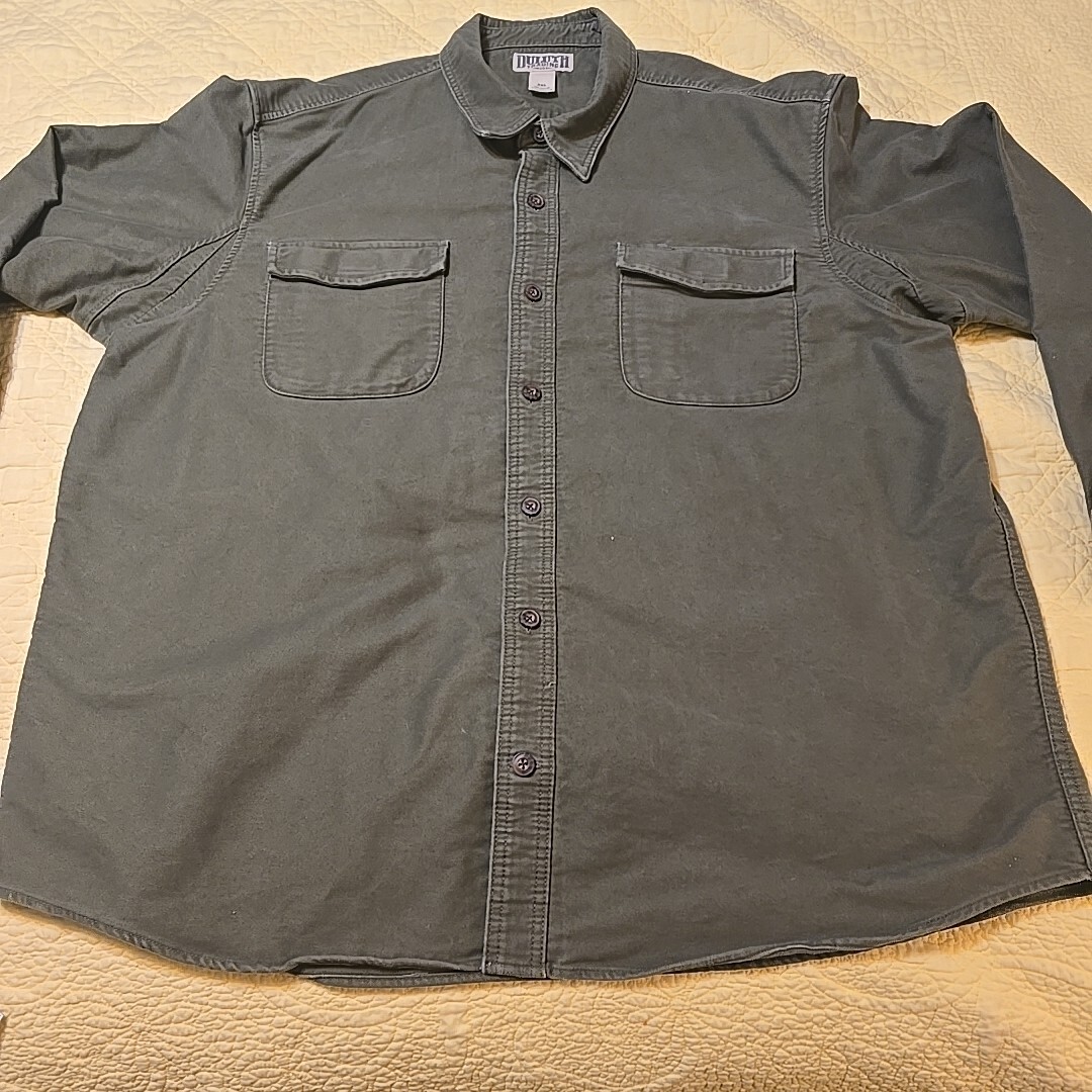 Duluth Trading HEAVY DUTY 97% cotton 3% Spandex SHIRT Size 2XL Green, 56″ Chest
