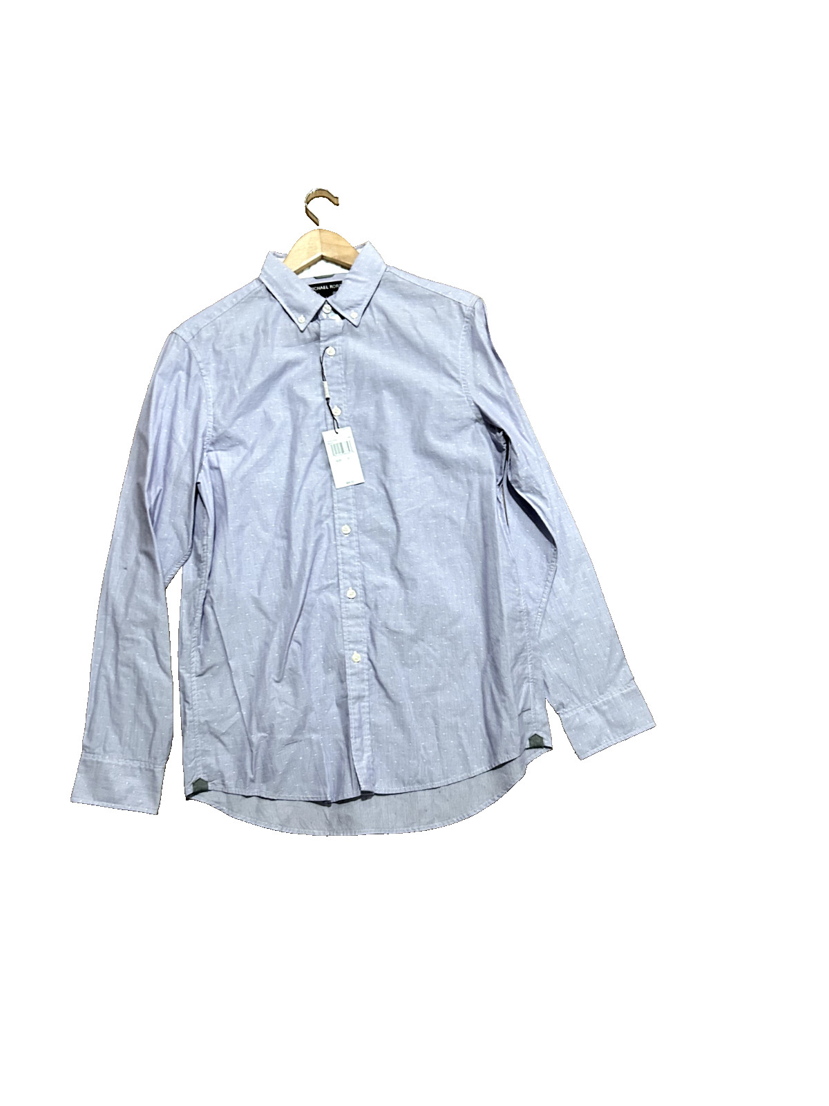 Mens Michael Kors Long Sleeve Button Up Airsoft Stretch Dress Shirt Size S IRIS