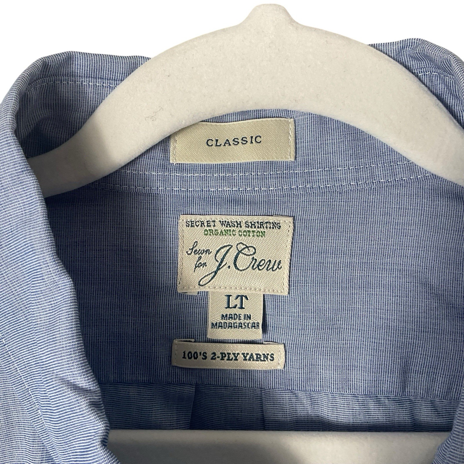 J.Crew Button Down Secret Wash Sz LT Blue /Gray Lot Of 2 Classic Office Preppy