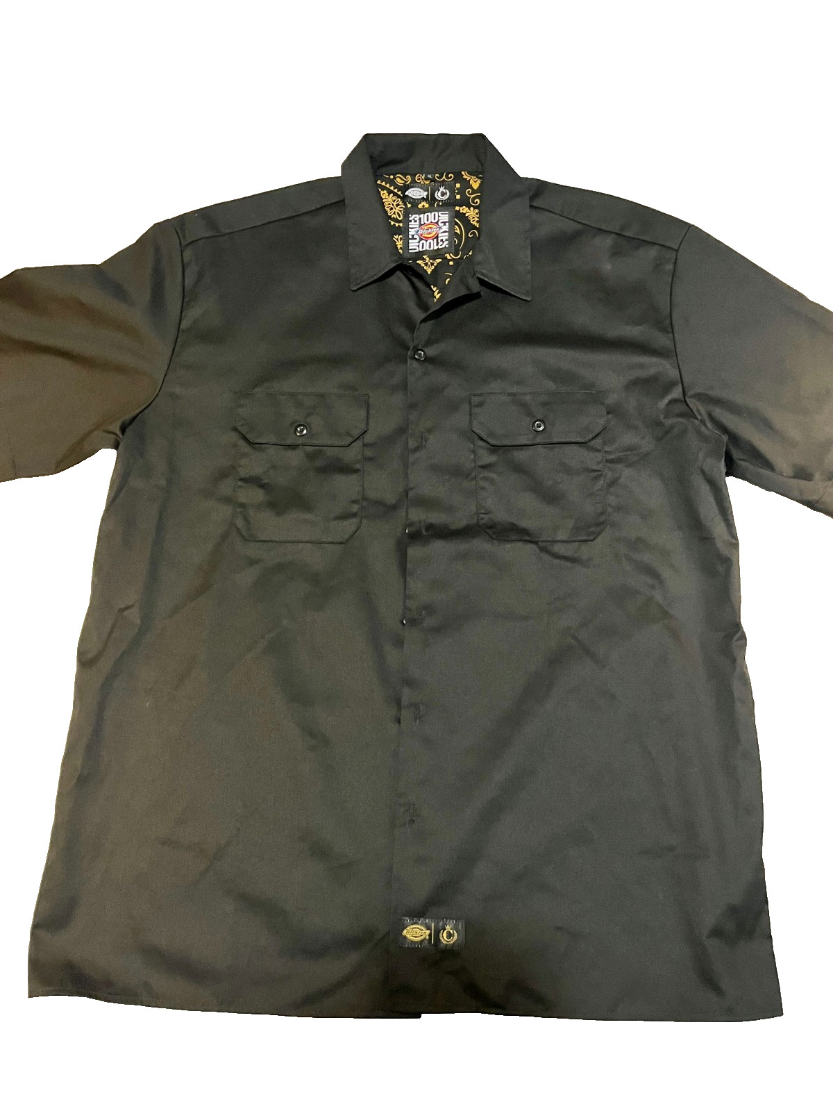 Dickies x Culture Kings CK 100 Shirt Mens XL Black Gold Limited Edition DM222-CK