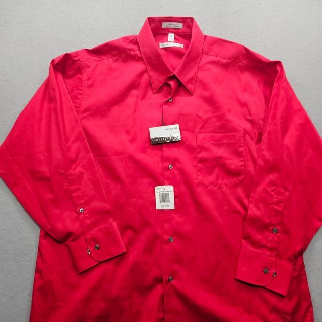 Geoffrey Beene Men’s X-Large Casual Button Down Red NWT