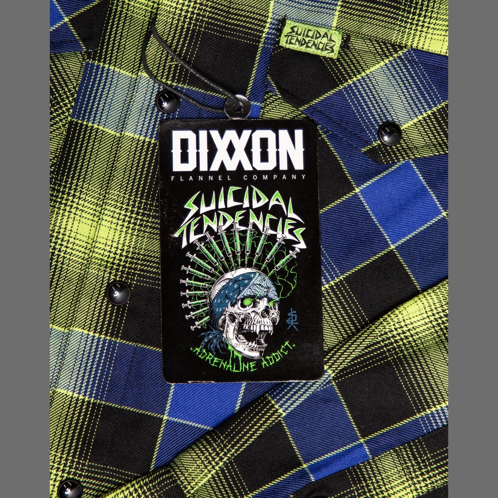DIXXON FLANNEL x SUICIDAL TENDENCIES ADRENALINE ADDICT Flannel Men’s 3XL
