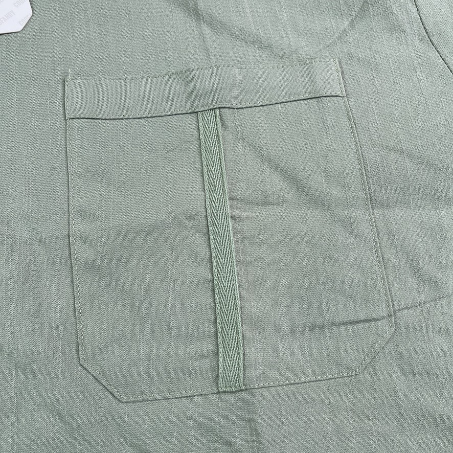 NEW Coofandy Mens Shirt XL Green Guayabera Cuban Rayon Blend NWT