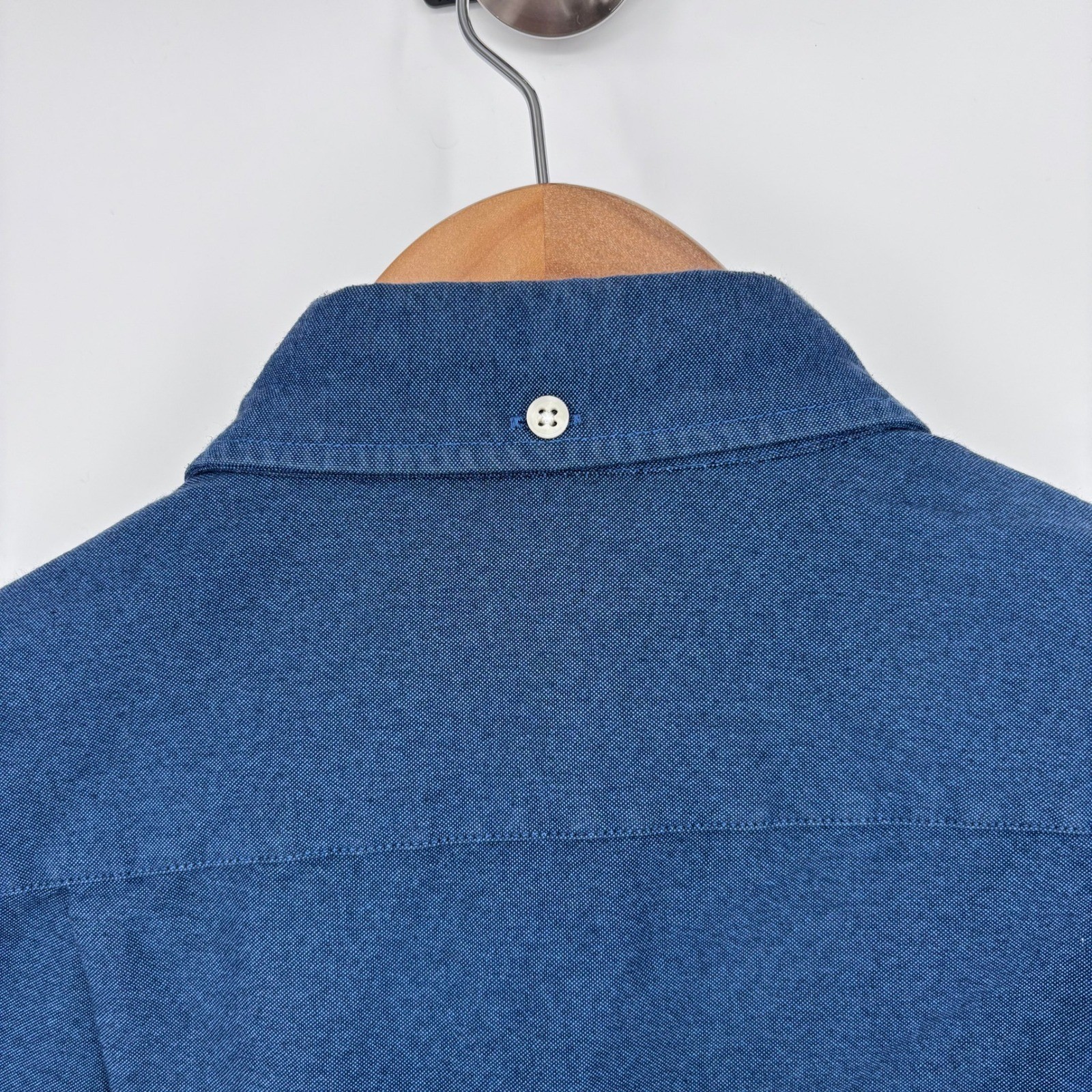 Outlier Nyco Oxford Button Down Shirt Mens S Blue S223 Cotton Nylon Portugal