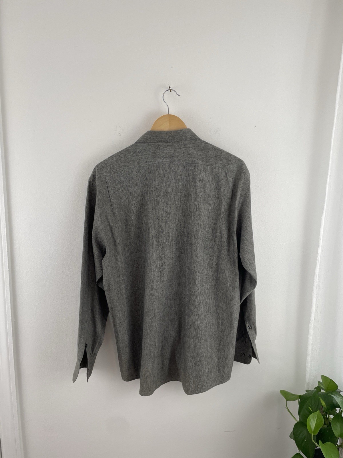 Vtg Versace Jeans 17 33-34 Gray Button Down Long Sleeve Shirt Men’s 90s