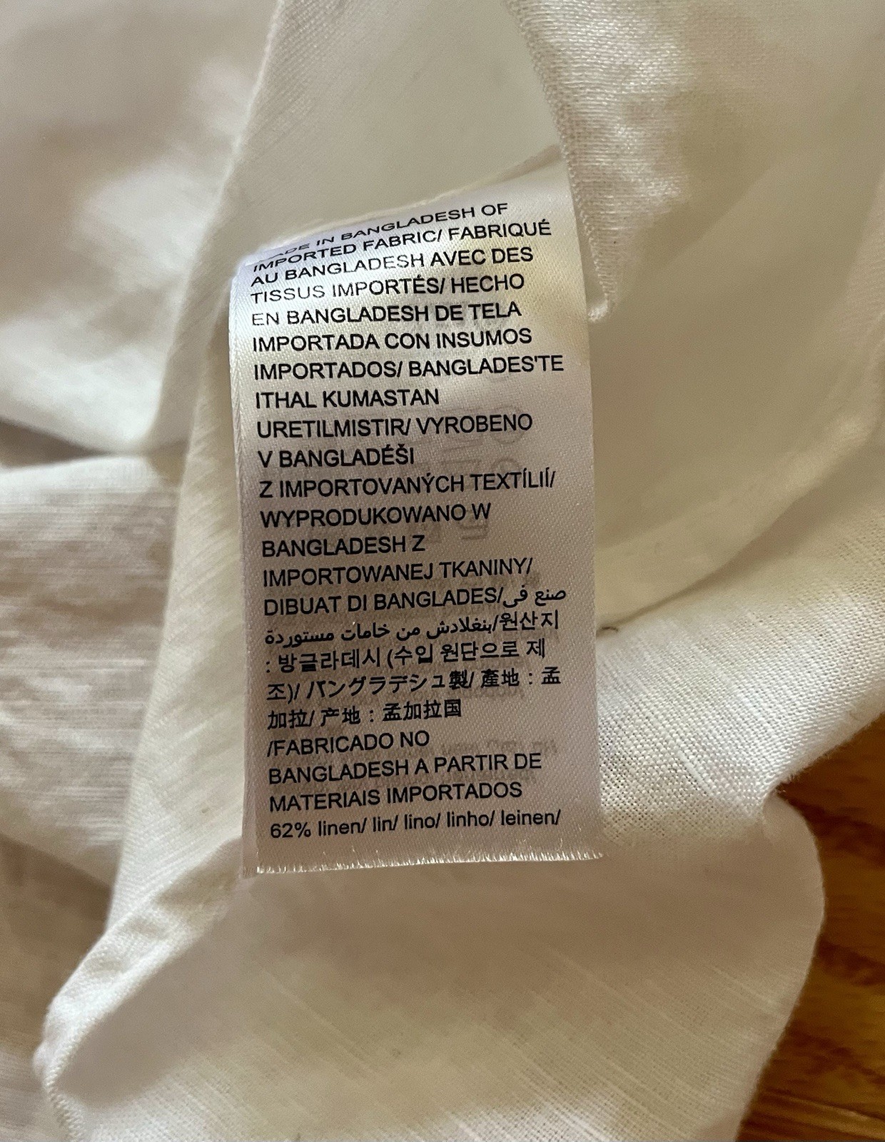 Calvin Klein Mens XL Linen/Cotton White LS Button-Up Shirt w/ Roll-Up Sleeves