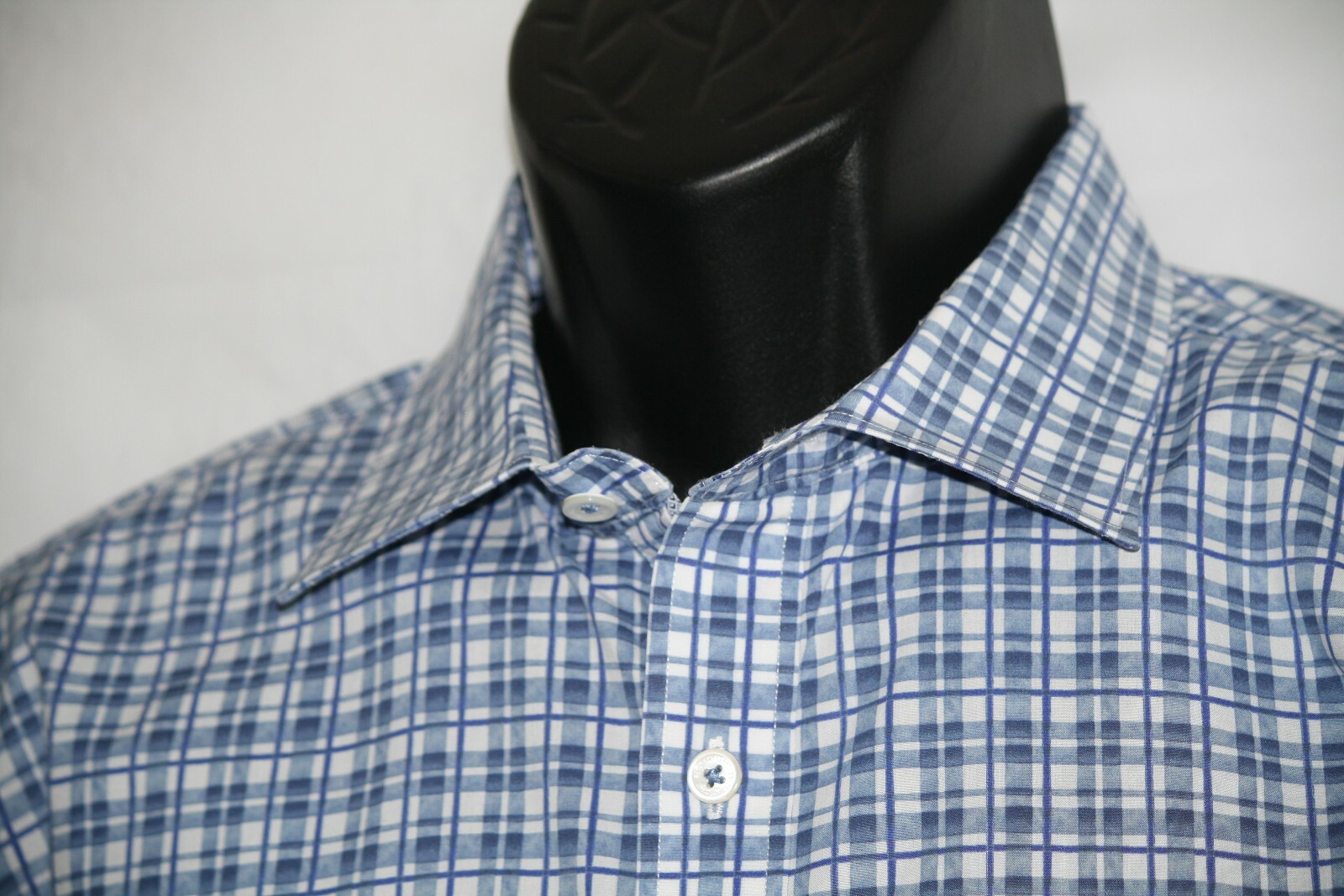 Bugatchi Uomo L/XL flip cuff plaid shirt w convertible cuffs flip cuffs
