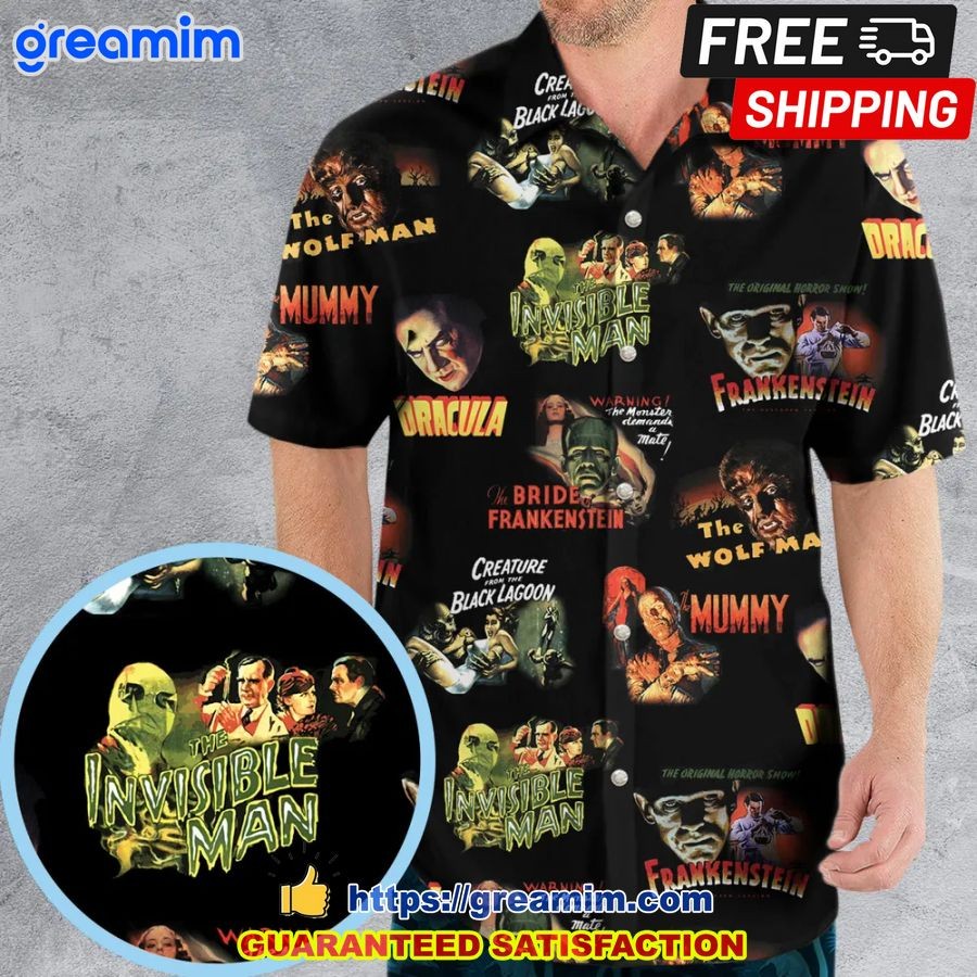 Universal Monsters Unisex Hawaiian Shirt