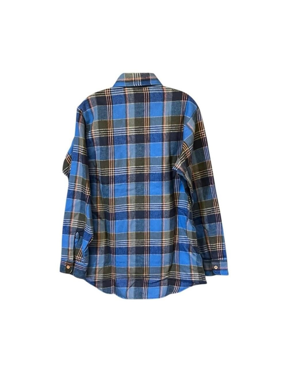 Vintage Big Mac JCPenney Flannel Shirt USA Made M Tall Blue Plaid Deadstock NWT