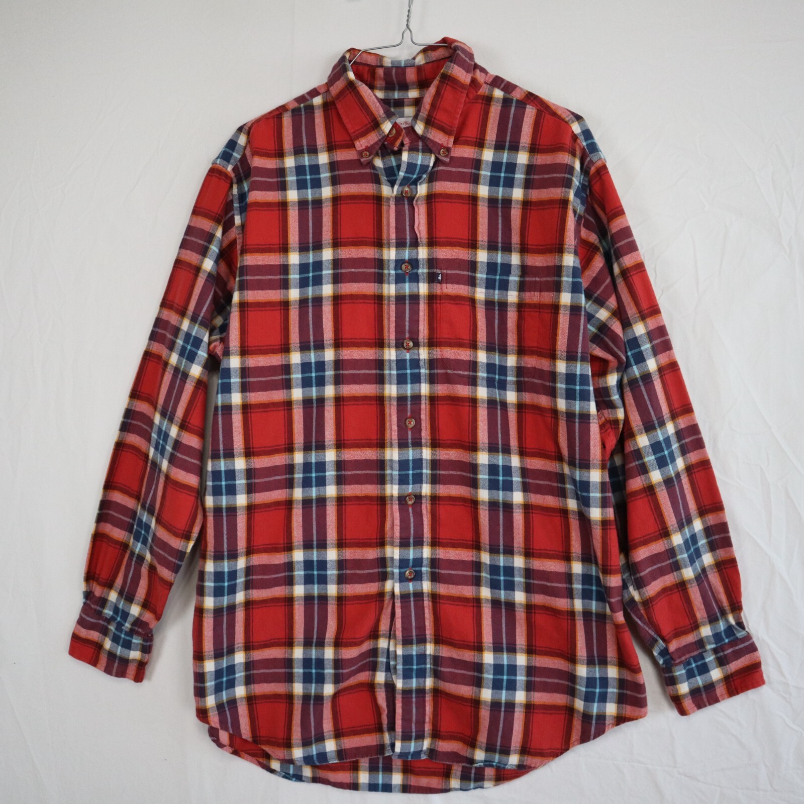 Brooks Brothers Flannel Shirt Mens Medium 346 Regular Fit Button Up Long Sleeve