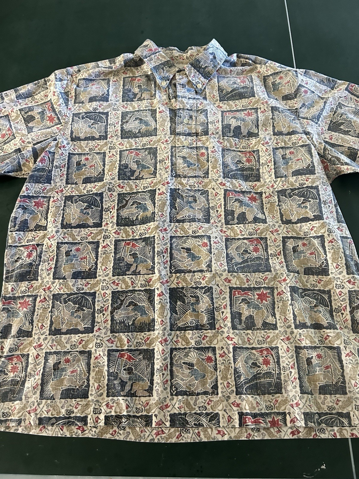 Reyn Spooner Hawaiian Shirt Men’s L / XL…GOLF