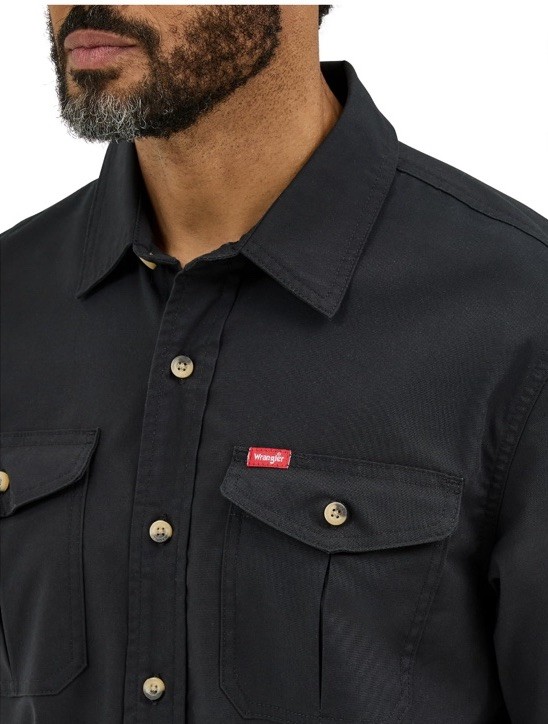 Wrangler Men’s Short Sleeve Hero Twill Button Up Shirt Size M – 2XL