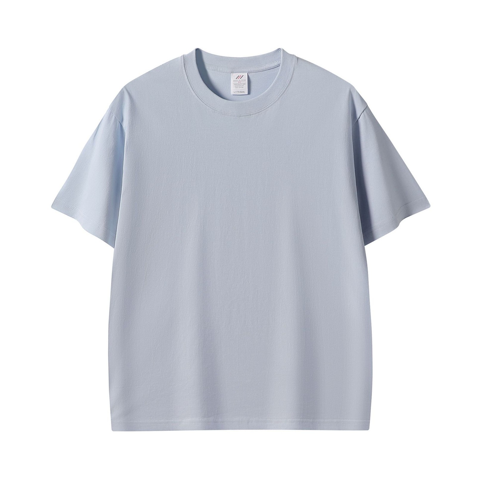100% Cotton Solid Streetwear Crew Neck Short Sleeve T-Shirt