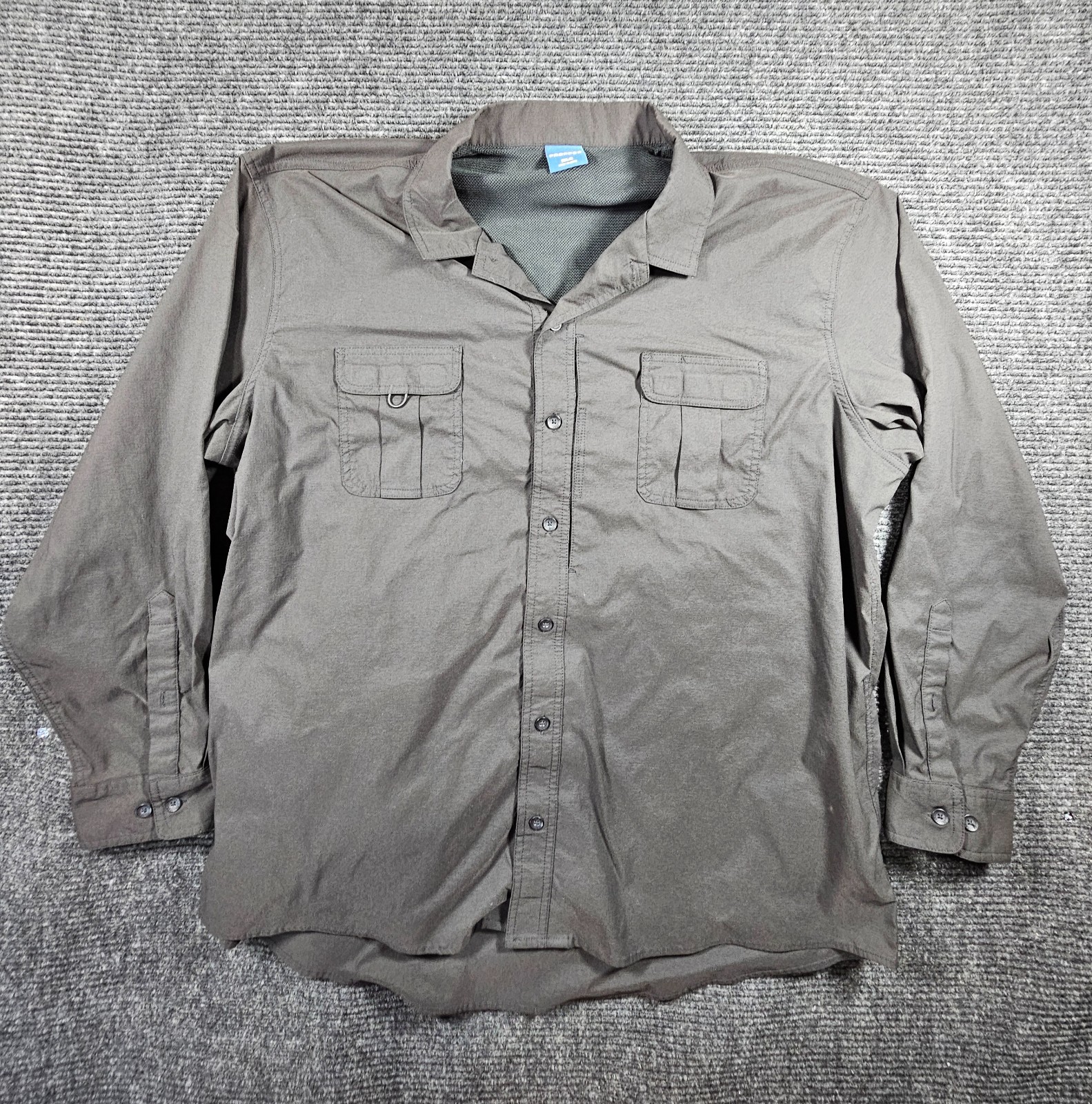 Propper Tactical Shirt Mens 2XL Gray Ripstop Long Sleeve Work Gear Button Up
