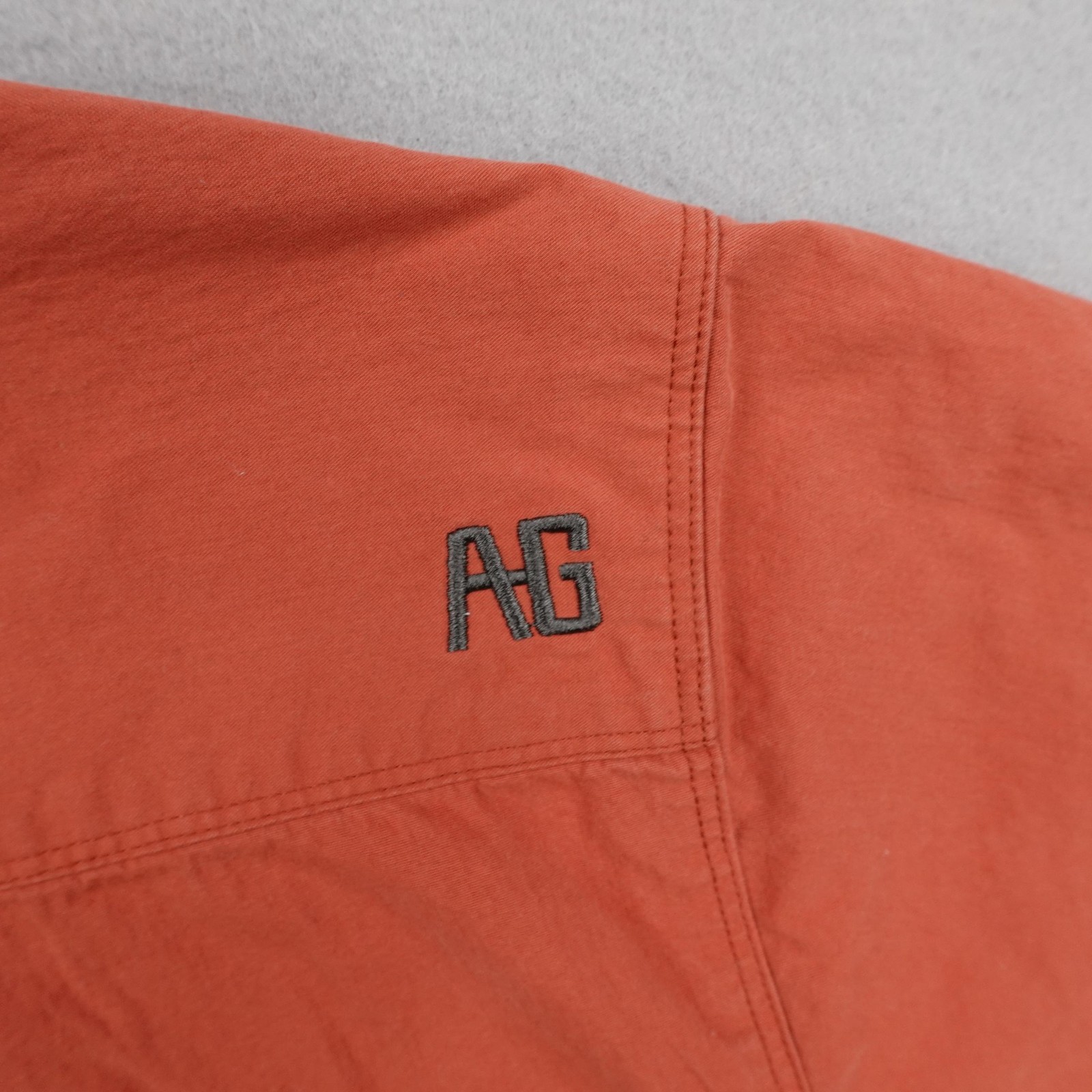 AG Gear Shirt Mens Large Orange Harvester UPF 30+ Button Up Outdoor Field Work