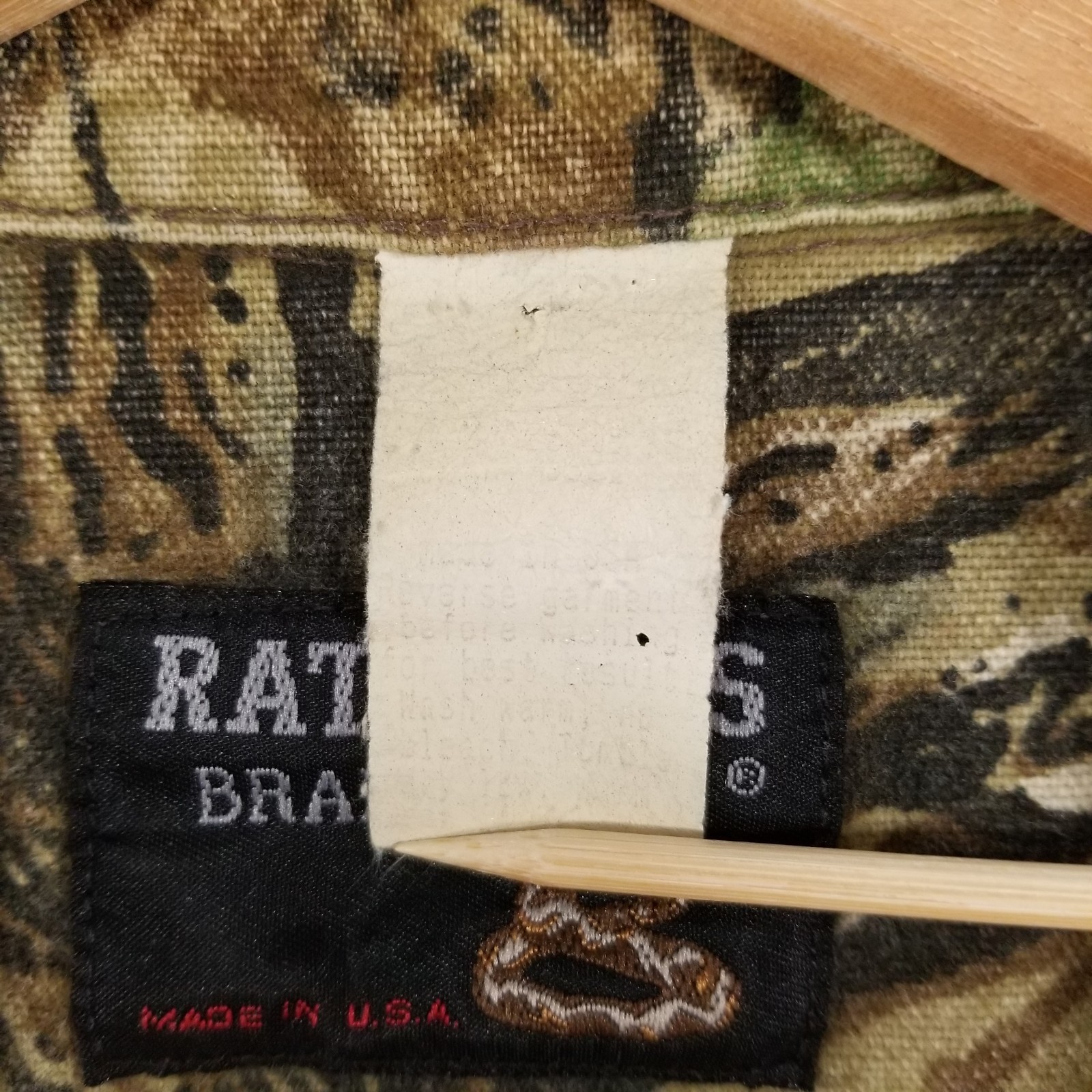 Rattlers Brand Camo Shirt Men XL Sleeveless Cutoff Realtree Greenleaf Bottomland