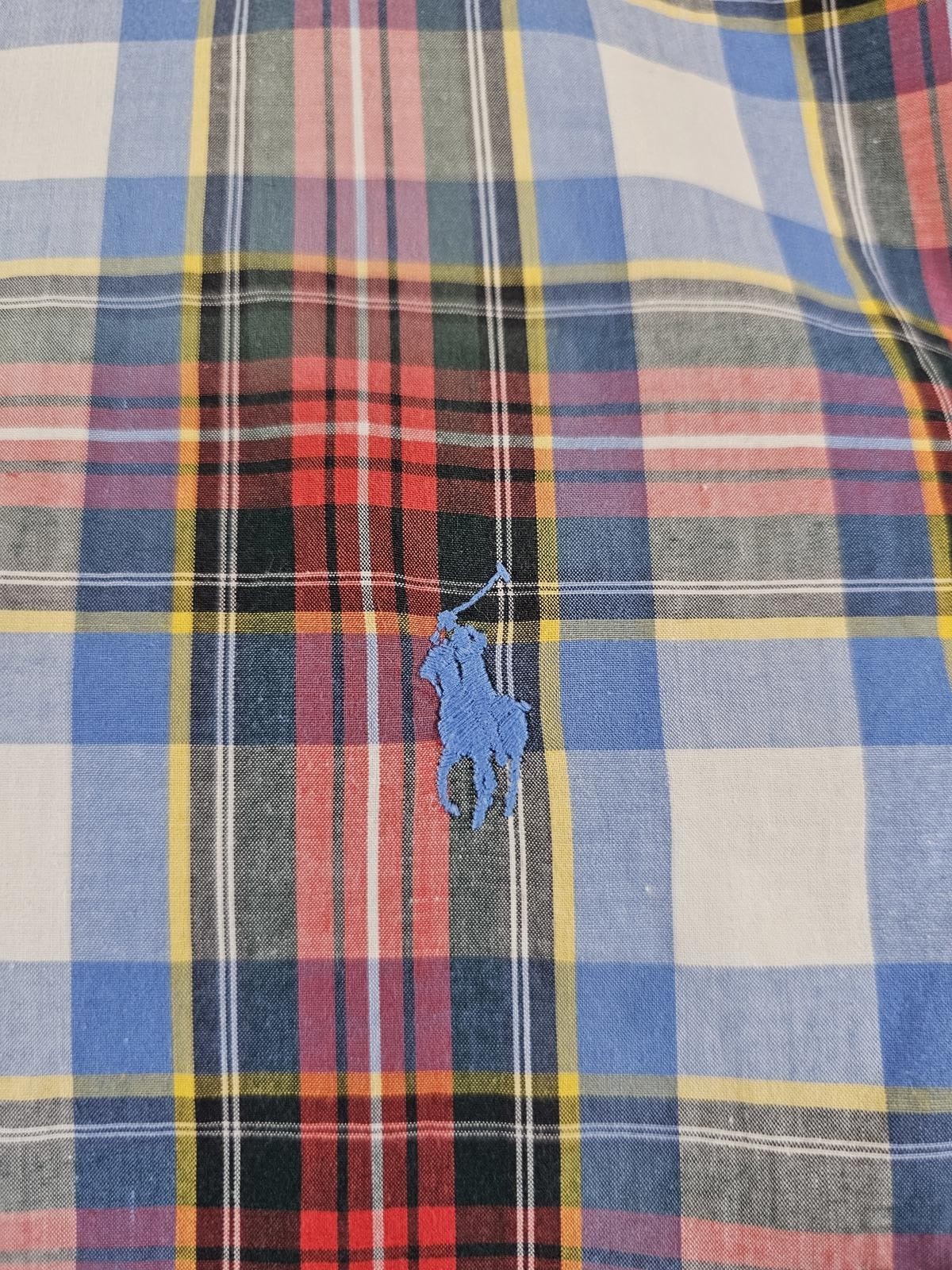 Ralph Lauren Large Men’s Multi Plaid Cotton Shirt Coastal Prep