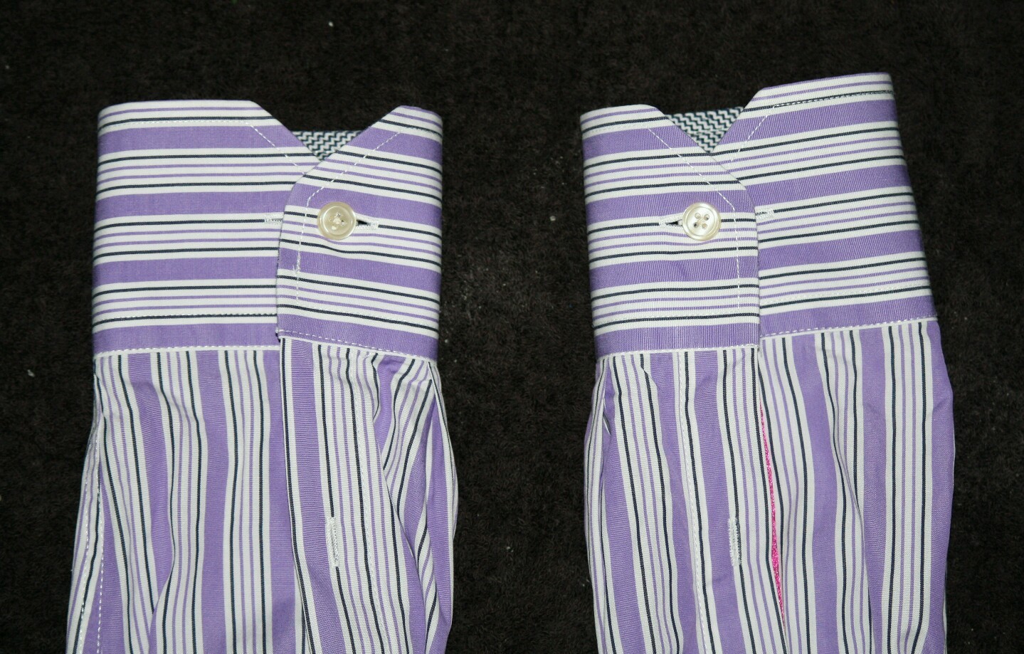 Arnold Zimberg shirt striped flip cuff convertible cuff 39 15.5 shirt