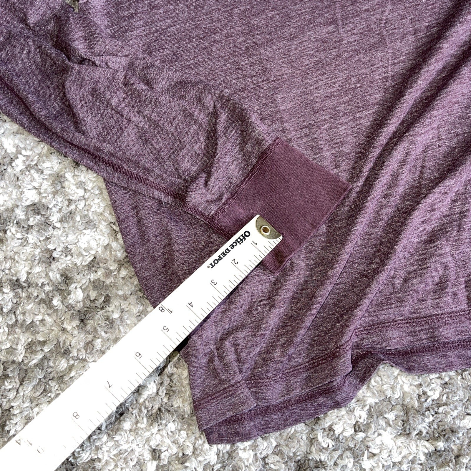 Civilianaire Knitwear Henley Purple Crew Neck T Shirt Mens MED Long Sleeve USA