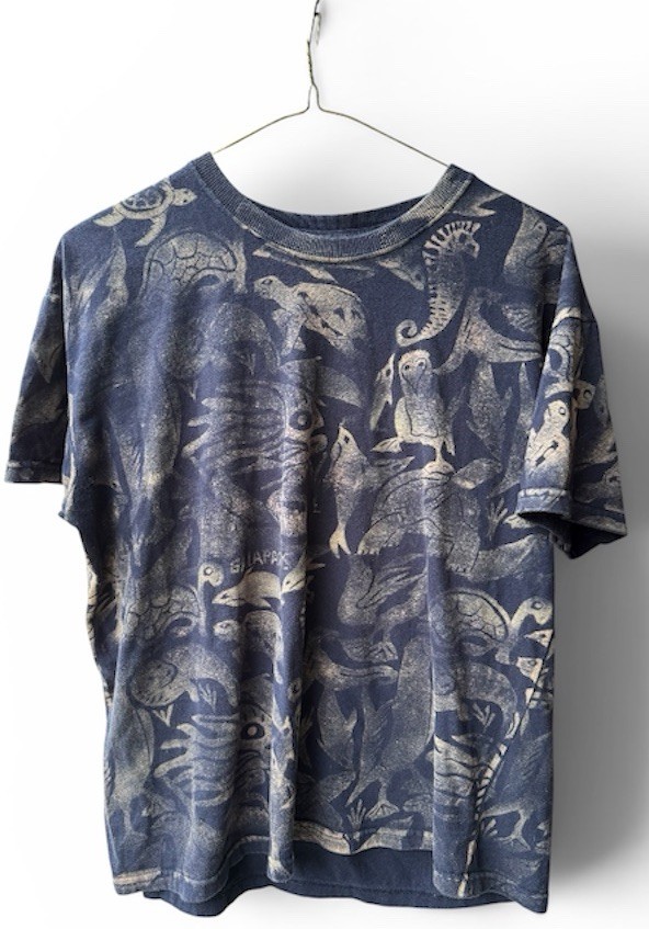 Hyla Galápagos Islands Wildlife All Over Print T Shirt L Marine Iguana Turtle