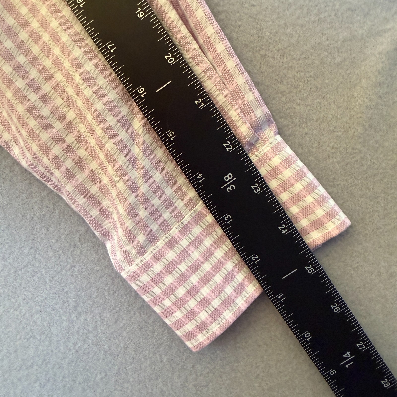 Michael Kors Slim Fit Airsoft Stretch Dress Shirt Men’s Sz L Lavender Check NWT