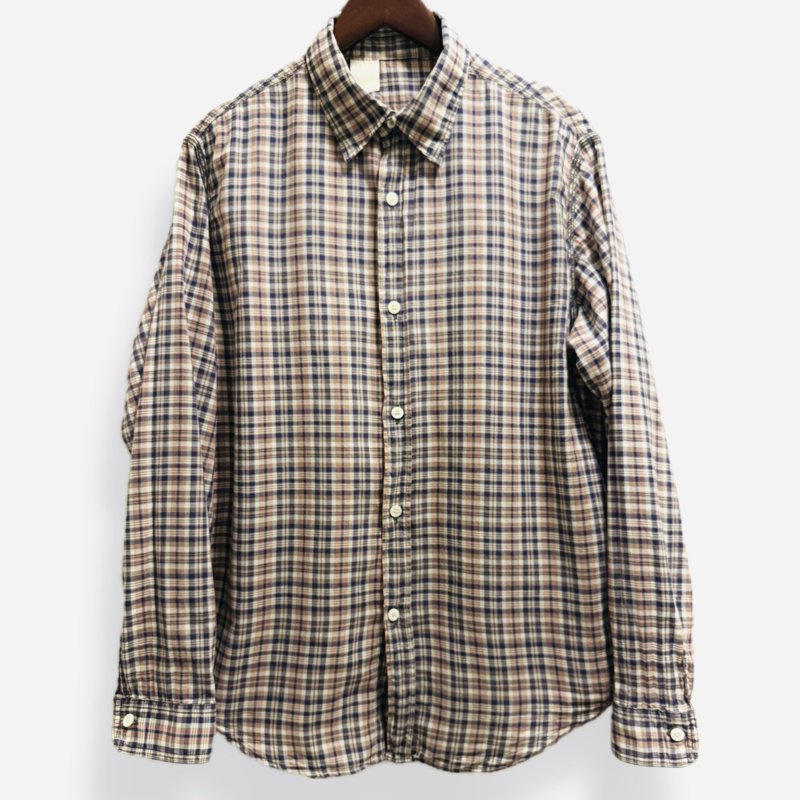 N. Hoolywood 111-SH10 Plaid shirt Cotton Mister Hollywood Co Made In Japan Sz 42