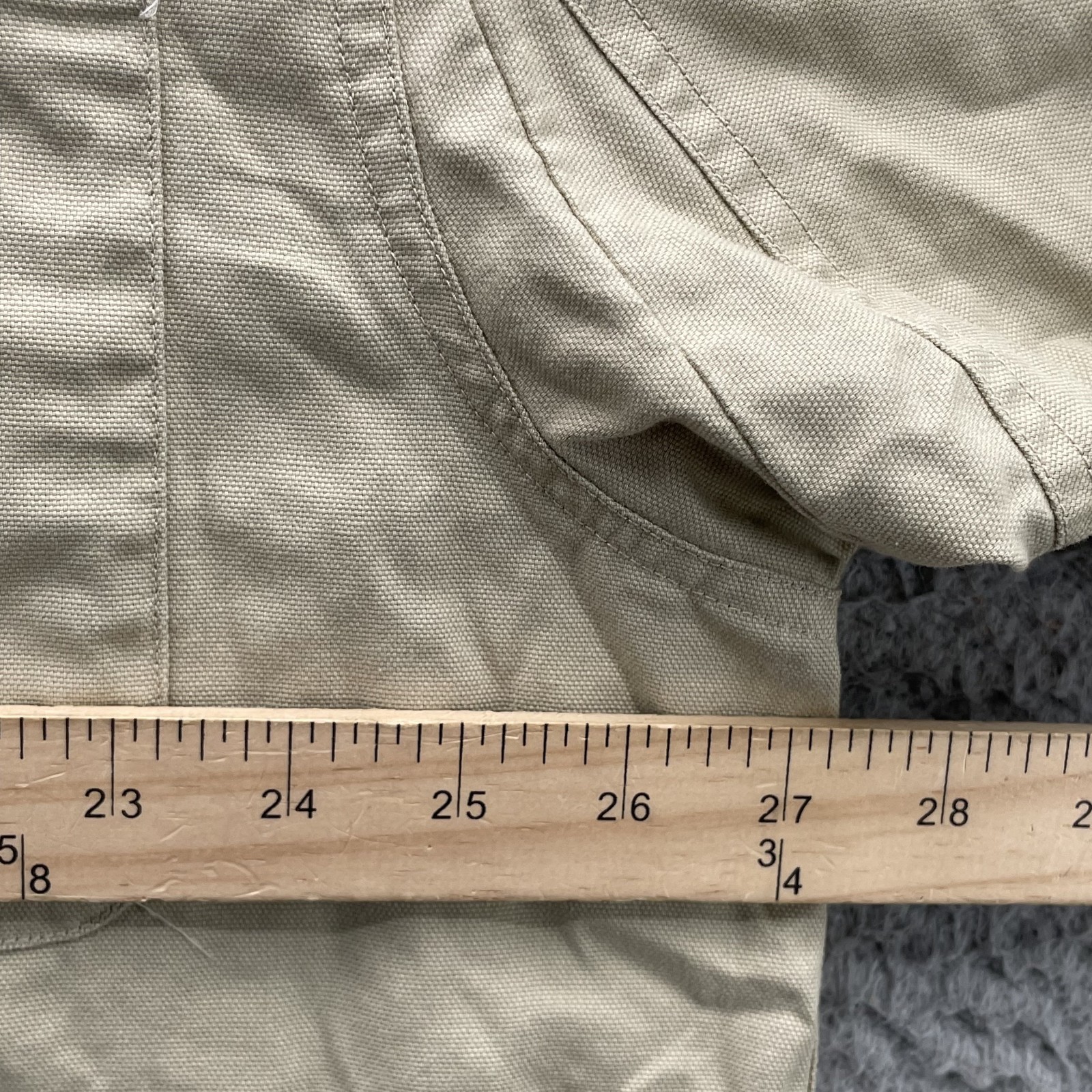 Duluth Safari Shirt Men XXL Beige Canvas Hiking Camping Hunting Gorpcore Utility