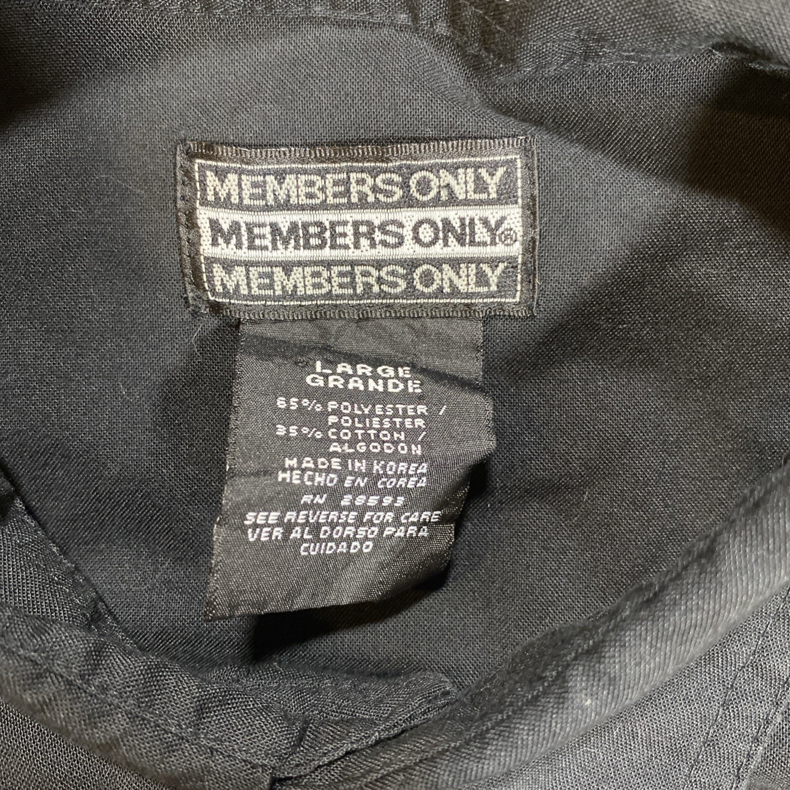 MEMBERS ONLY Vintage Henley 1/4 Button Shirt Short Sleeve Ribbed Panel Mens Sz L