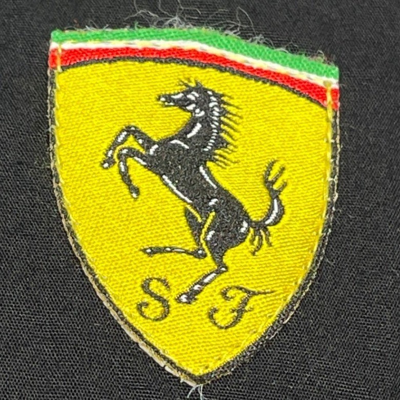 Scuderia Ferrari Racing PUMA Black Long Sleeve Button Down Shirt Men’s SMALL