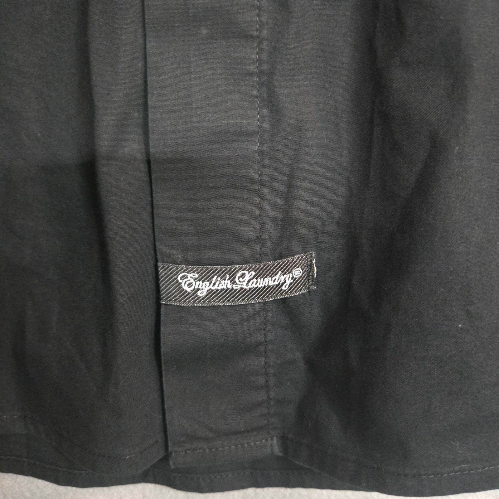 English Laundry Peoples Army Black Military Crest Button Down Shirt Mens Large