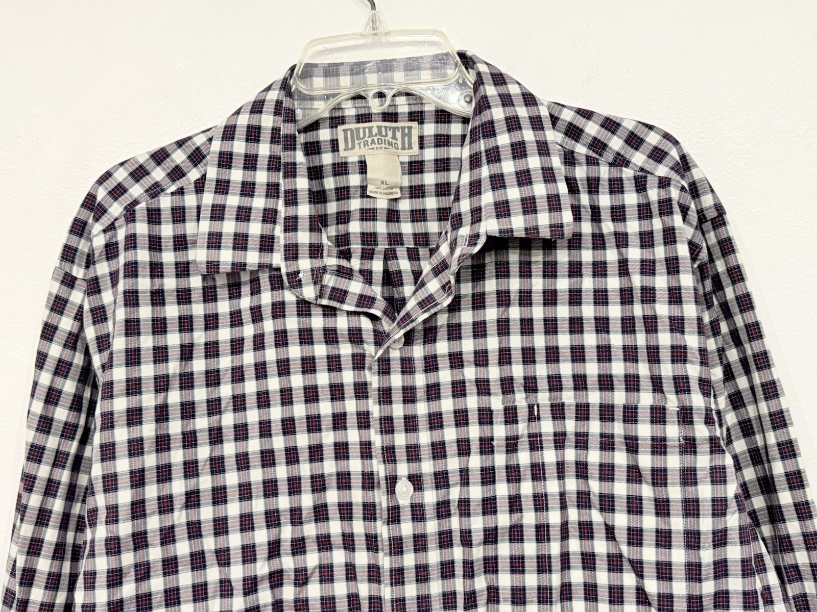Duluth Trading Men’s Wrinklefighter Straight Collar Shirt Size XL Twill 92330