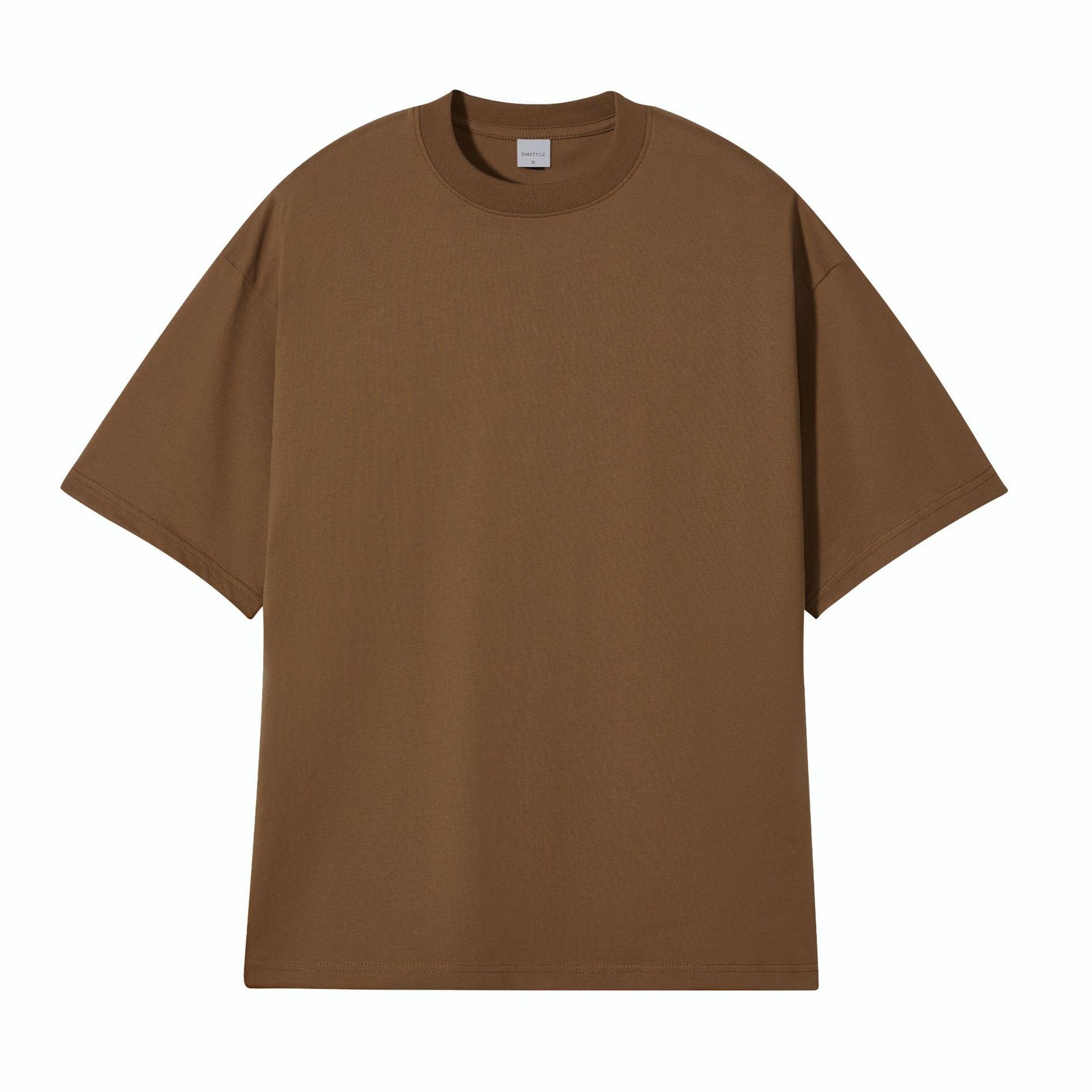 Japanese Loose Solid Cotton Drop Shoulder Street Tee