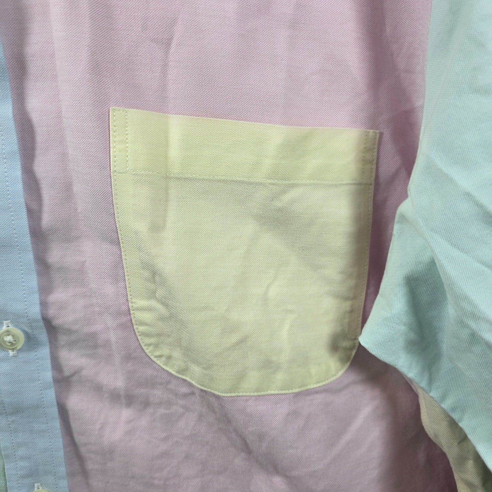 Brooks Brothers Men’s Multicolor Colorblock Long Sleeve Non Iron Size L