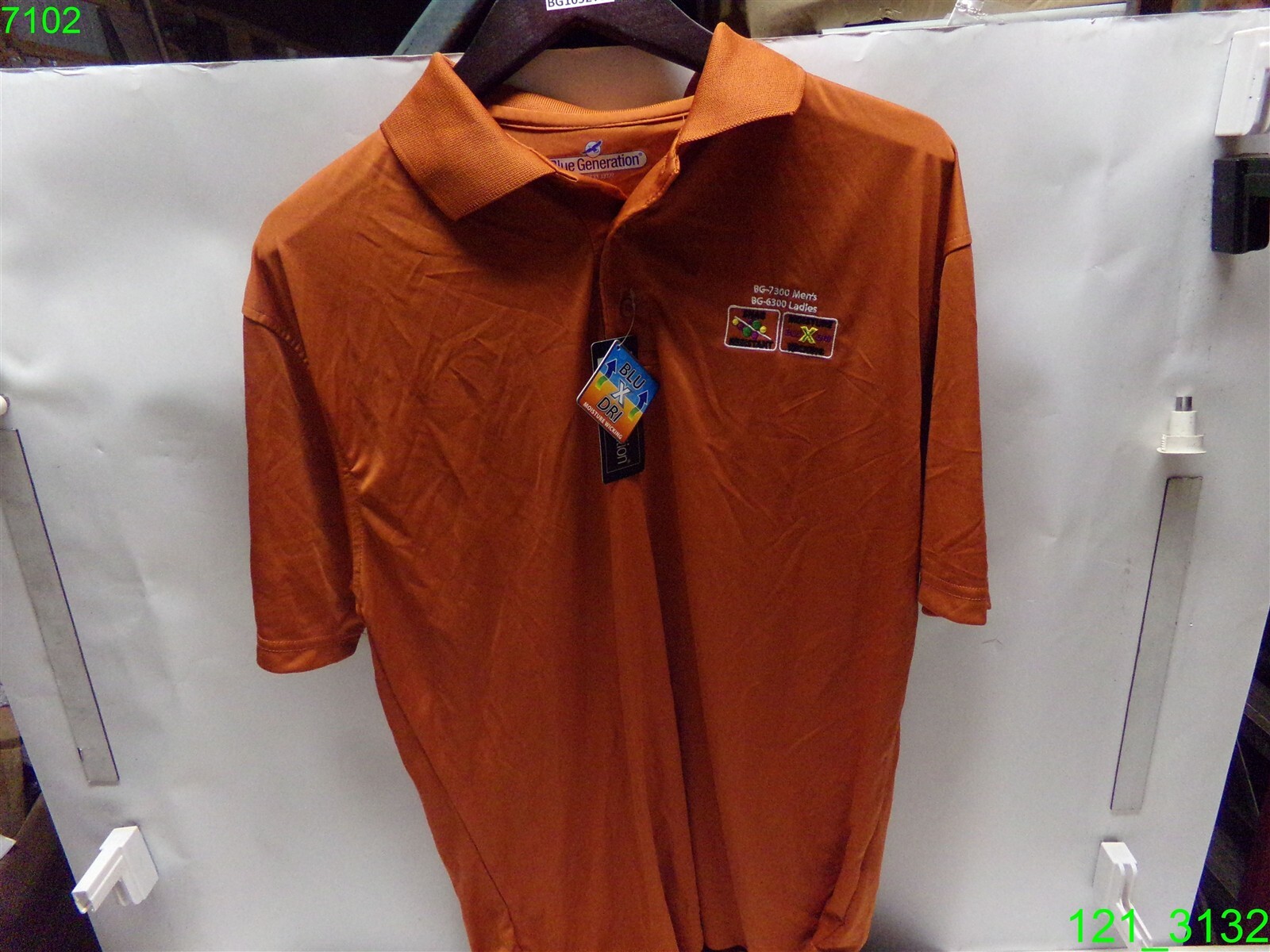 BLUE GENERATION BG-7300 – Men’s Value Moisture Wicking Polo BURNT ORANGE MEDIUM