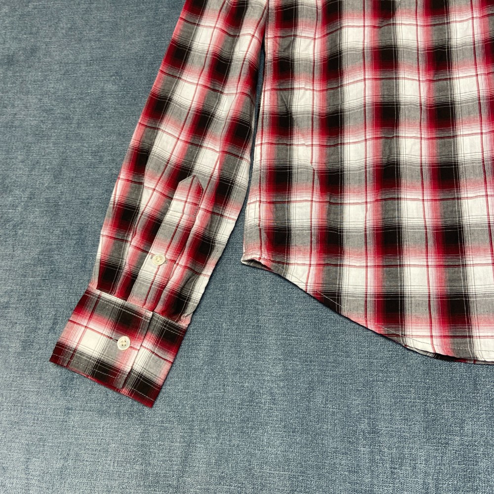 Civilianaire Wash And Wear Western Shirt Mens Small Multicolor Plaid Button Up