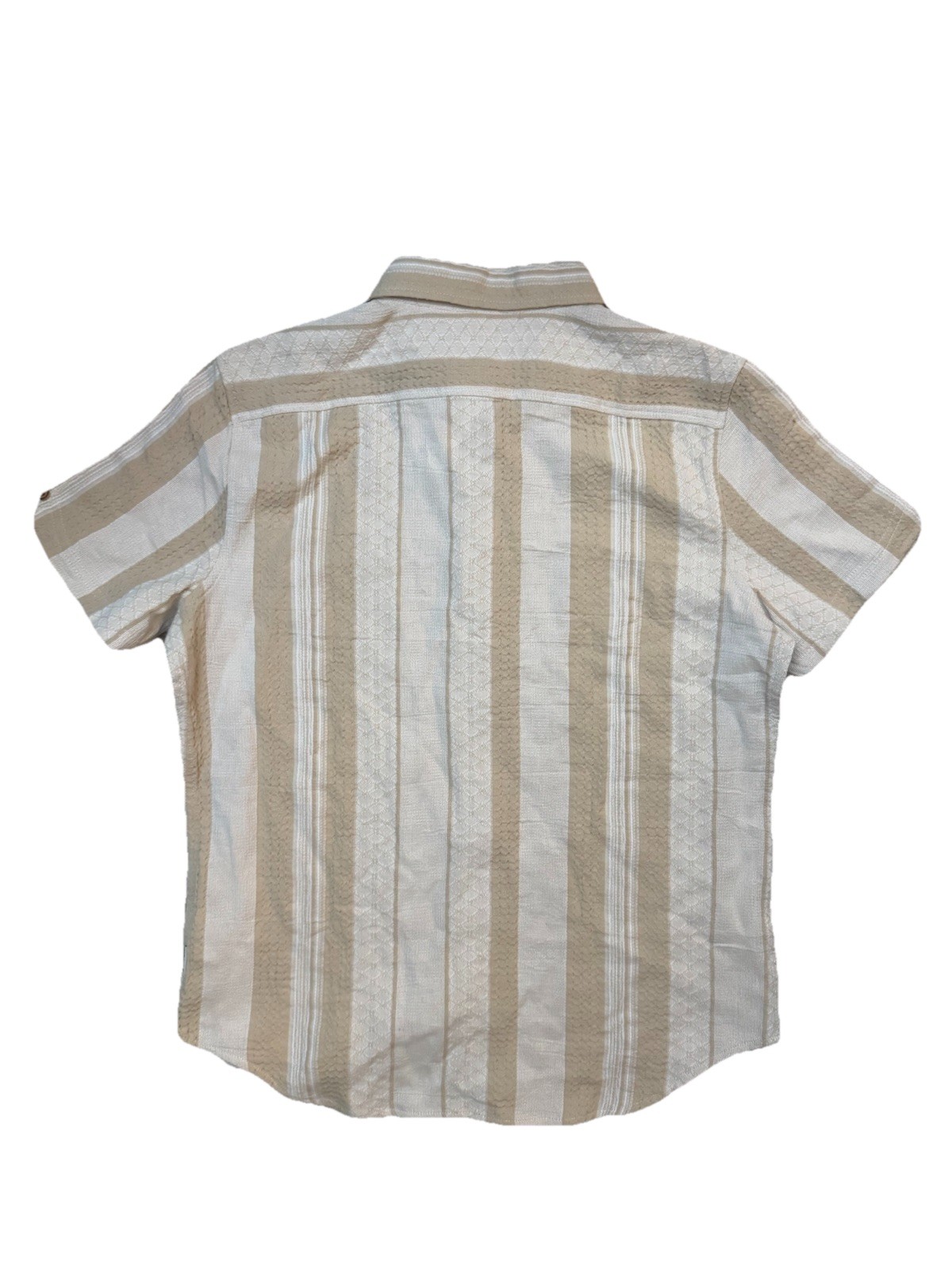 Ben Sherman Safari Short Sleeve Button Shirt BS25SW455 Beige Tan Cream Medium M