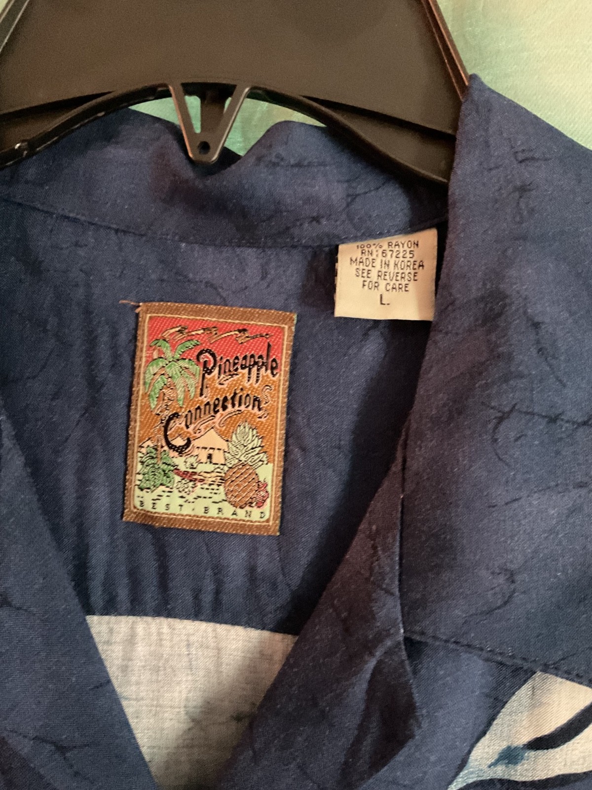 1990’s Pineapple Connection 100% rayon Large mens shirt New without tags