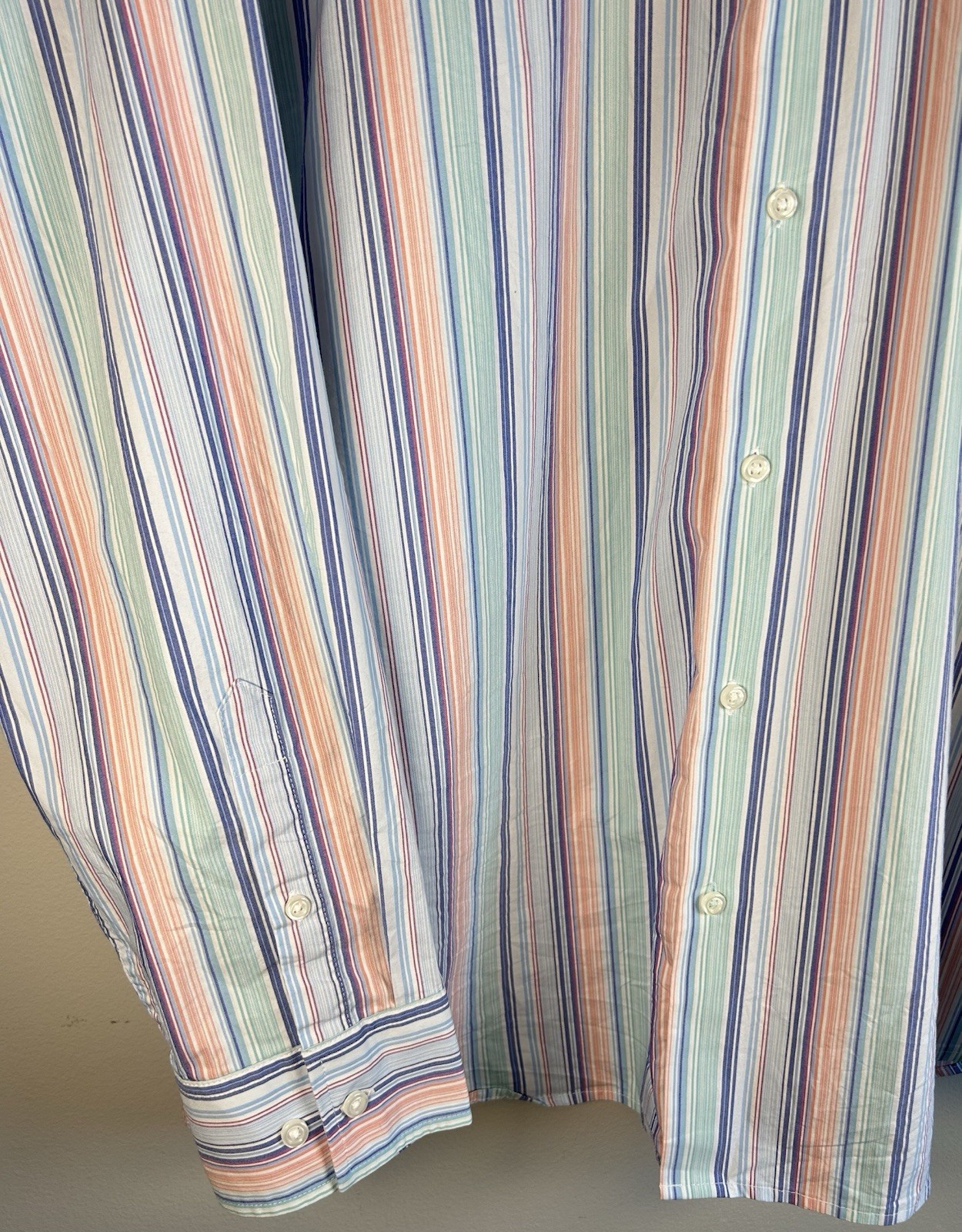 Tommy Bahama Sarasota Stretch Button Up Shirt XXL Coolmax Multicolor Stripes EUC