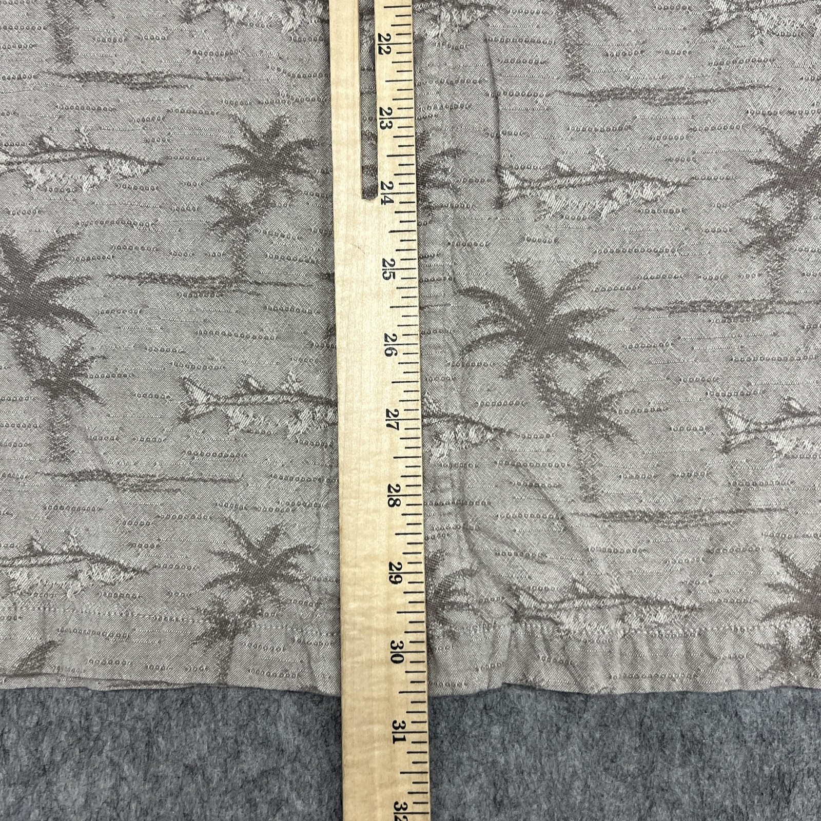 Columbia Shirt Mens XL Beige Palm Tree Fish Print Short Sleeve Hawaiian Casual