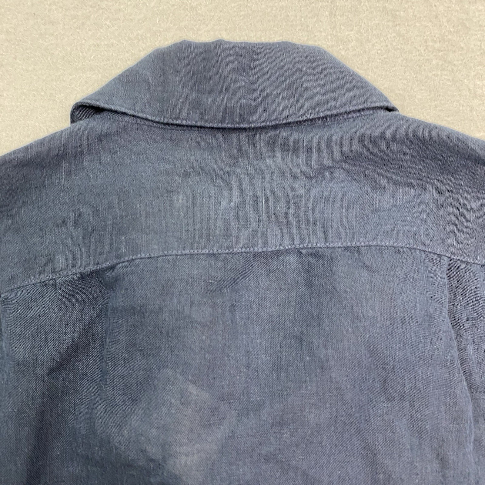 Buck Mason Shirt Mens Extra Small Ocean Breeze Cotton Linen Camp Shirt Button Up