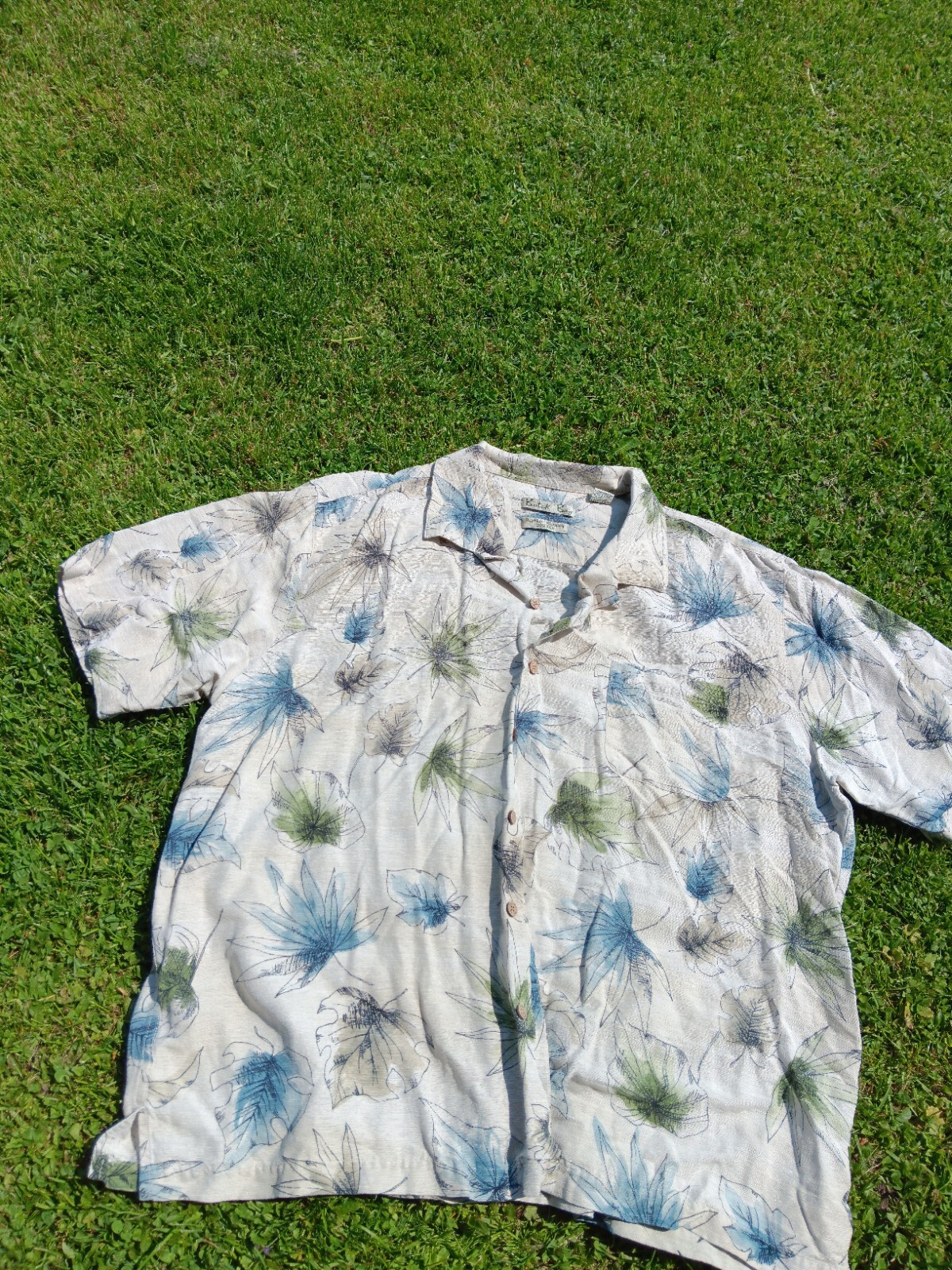 Batik Bay Mens XL Hawaiian Shirt Or Floral Dress Button Up SILK machine Washable