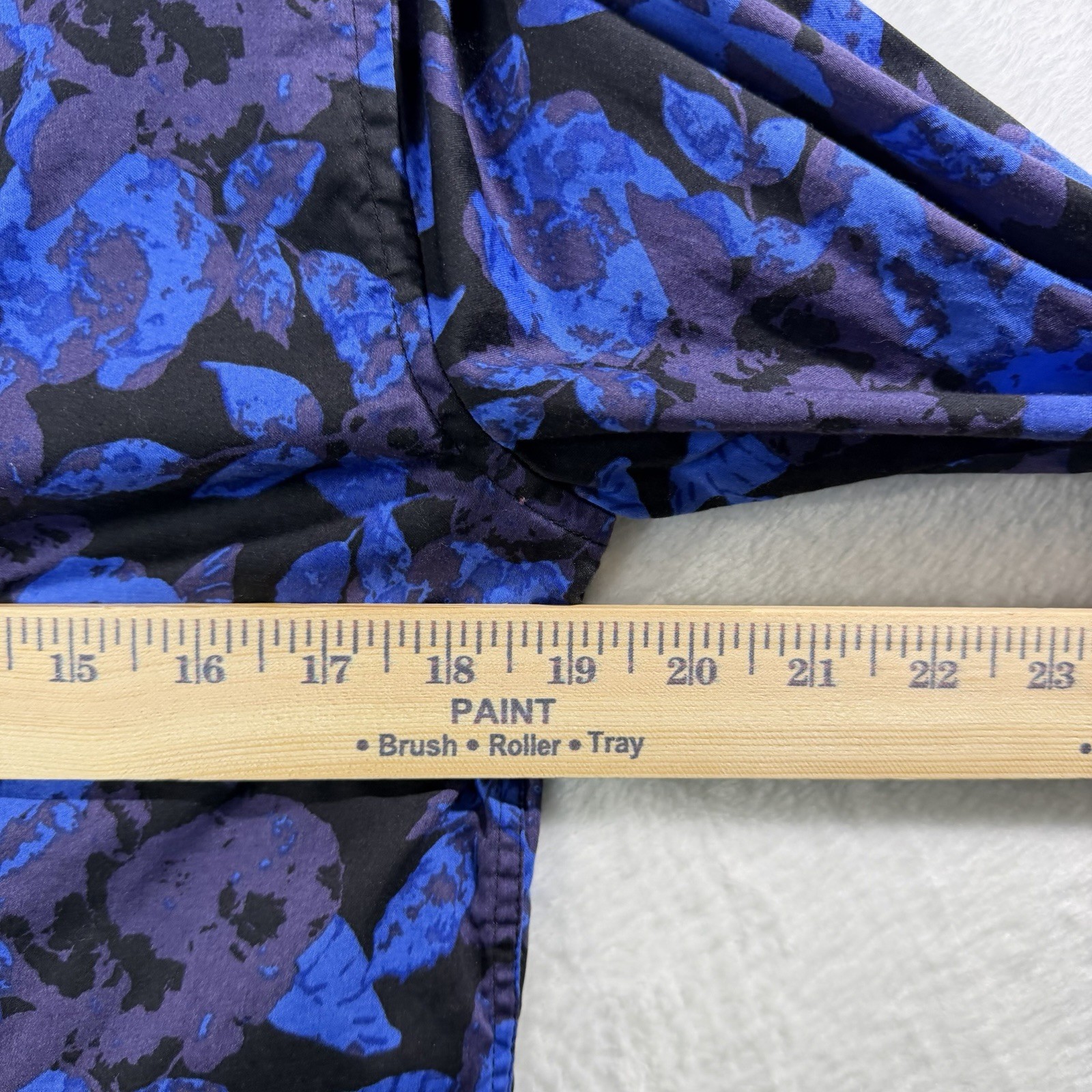 Guess Blue Floral Cotton Blend Long Sleeve Button-Up Shirt Men’s M Spring Summer