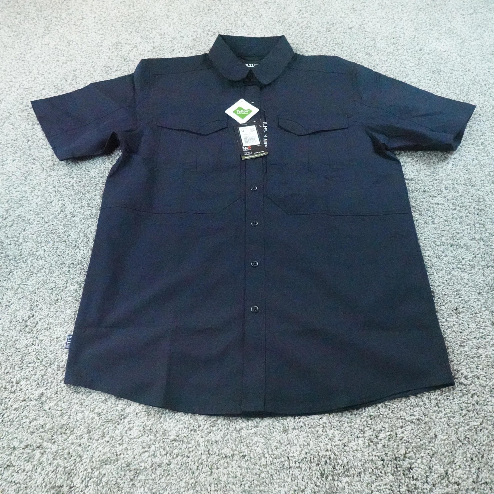 NEW 5.11 Tactical Shirt Mens M Blue Stryke Short Sleeve Button Up Duty Uniform