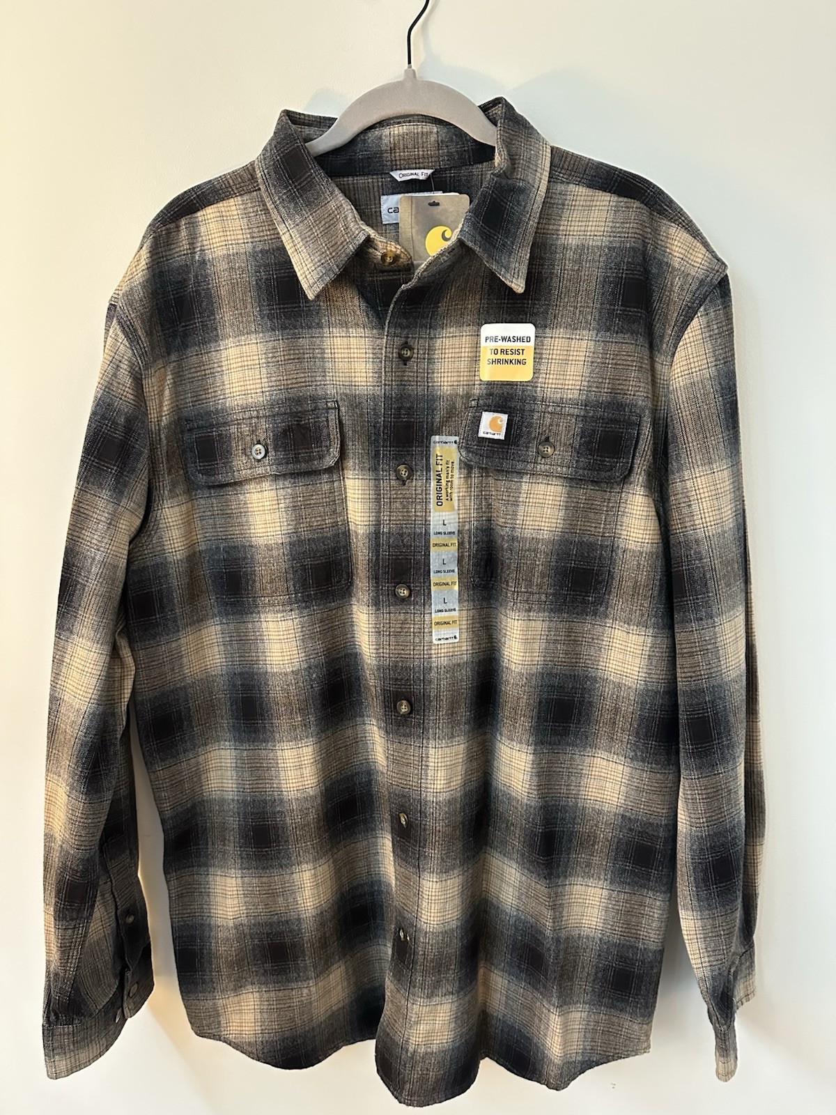 NWT Large Carhartt Men Original Fit Flannel Shirt