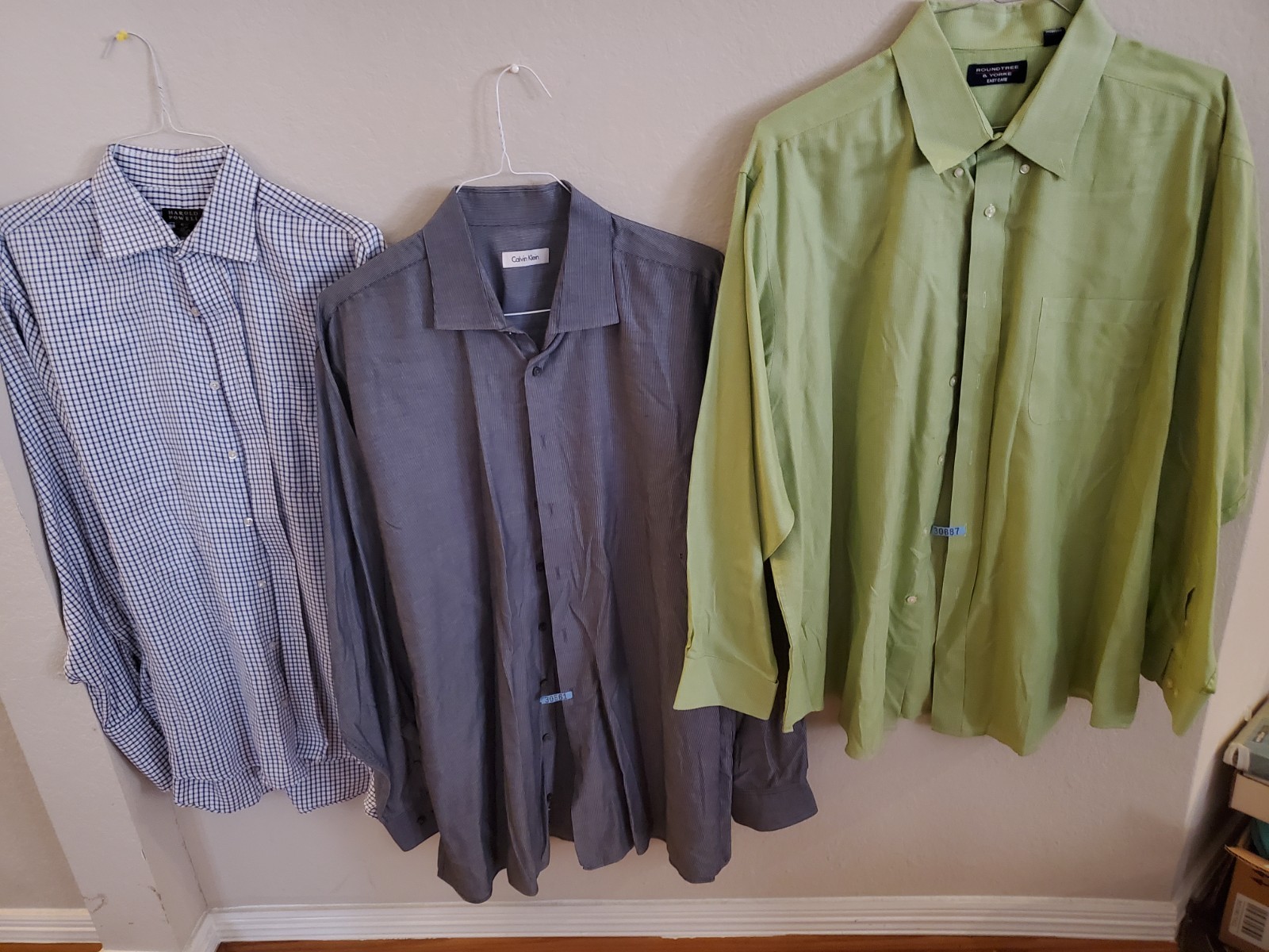 Lot of 6 mix Button Down Dress or Casual Slim Fit Shirt…see pictures