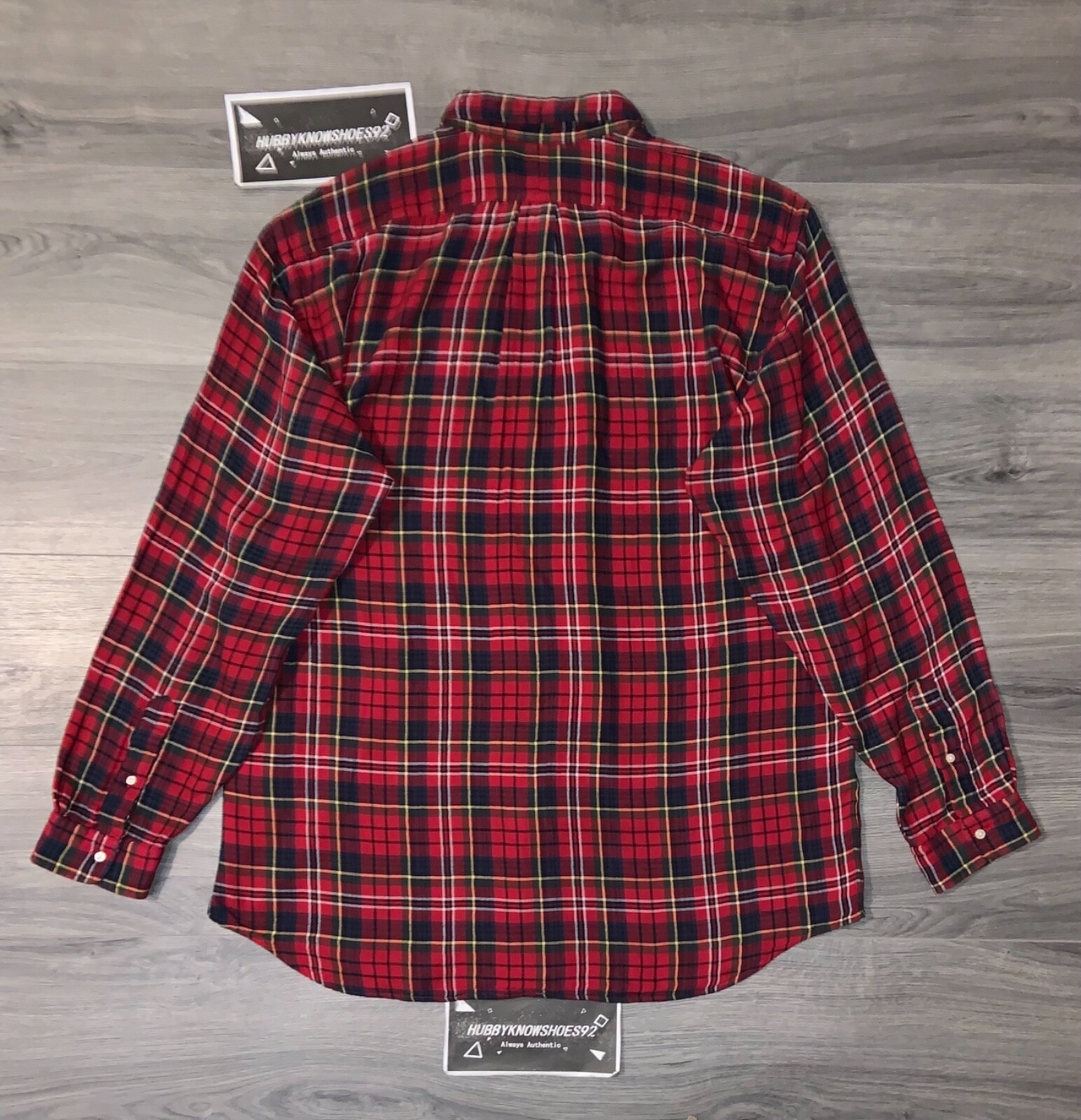 POLO RALPH LAUREN Men’s Big & Tall Red Plaid Flannel Button-Down Shirt NWOT
