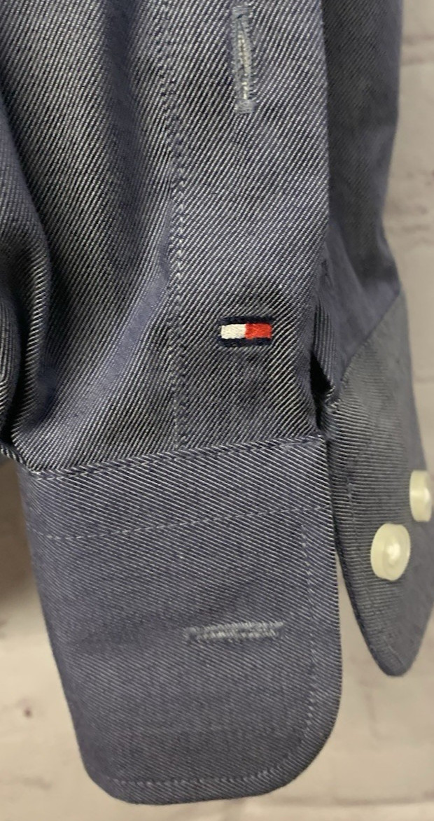 Tommy Hilfiger 15.5 32/33 Men’s Flex Regular Fit Stretch Shirt Peacoat NEW
