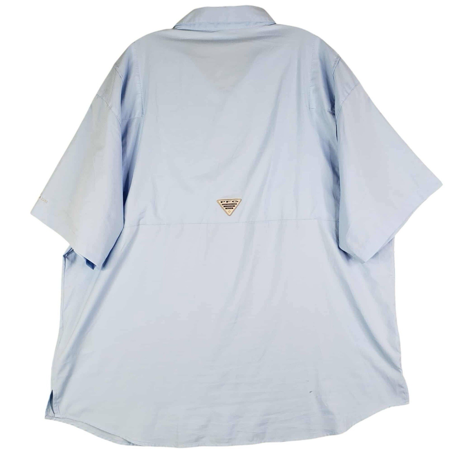 Columbia Shirt PFG Men’s Size XXL Blue Button Down SS Omni Shade Tamiami