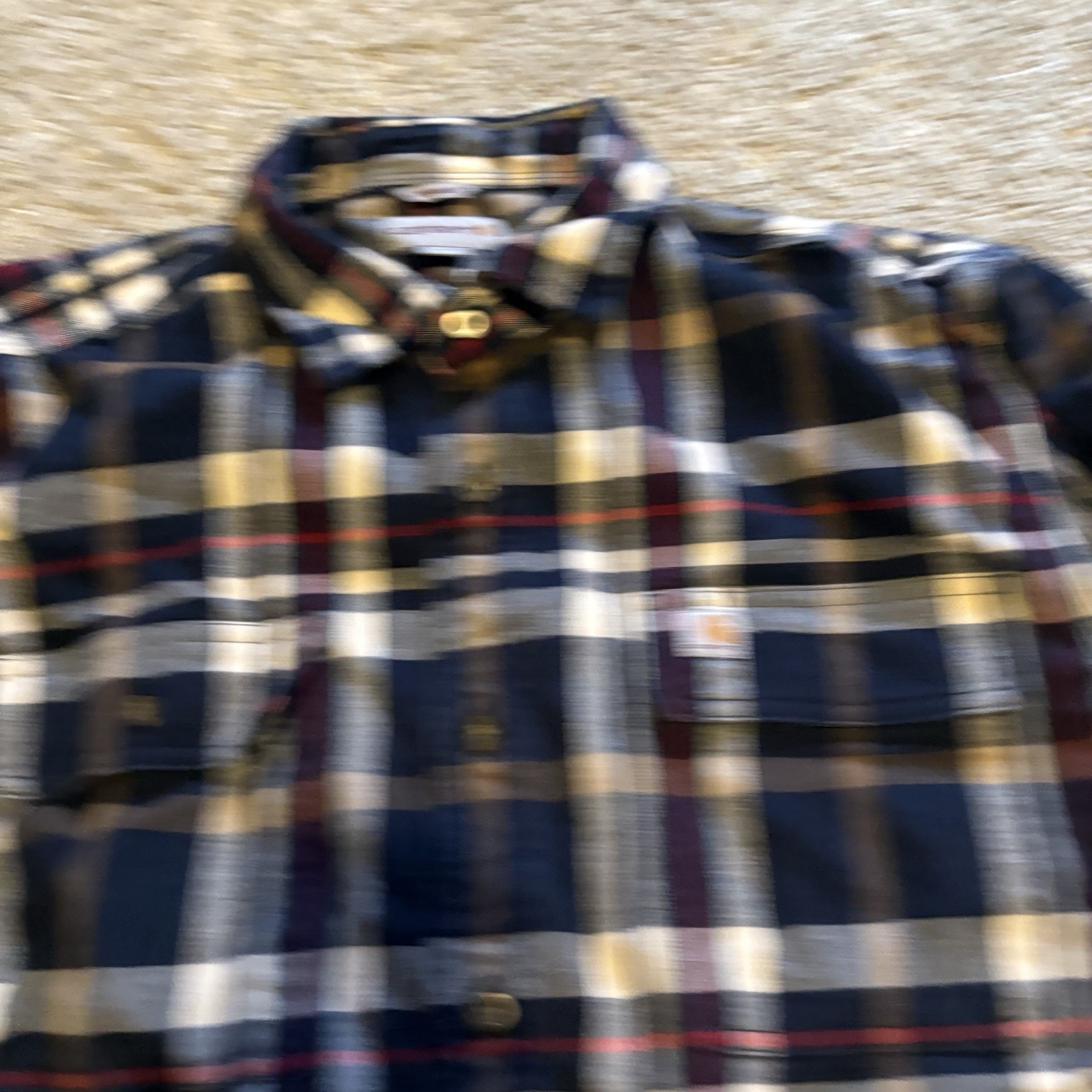 Carhartt Multi Color Flannel Shirt Men’s Large Traditional Fit Button Up