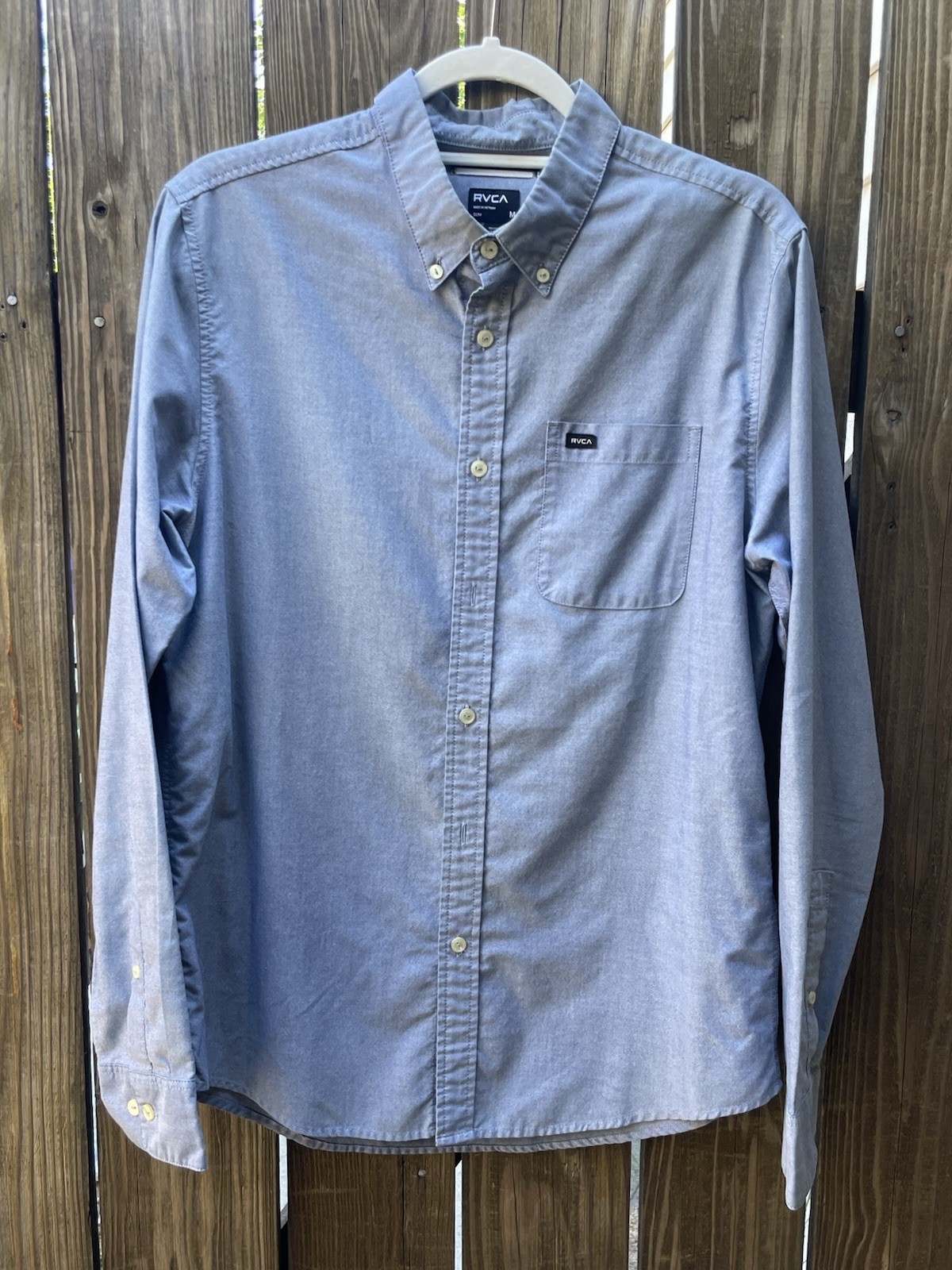 RVCA Men’s Button Down Long Sleeve Shirt